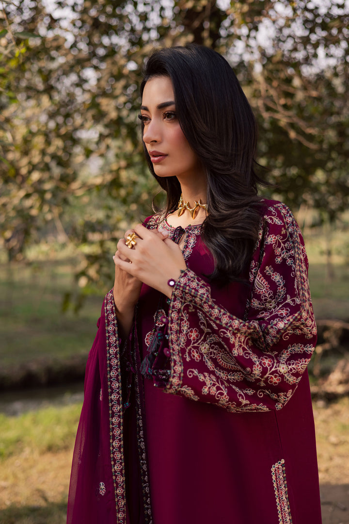  Sheharbano 3Pc - Embroidered Khaddar Dress BATIK WINTER PRET 2025  BATIK   XS / Maroon / Khaddar-S / Maroon / Khaddar-M / Maroon / Khaddar-L / Maroon / Khaddar-XL / Maroon / Khaddar