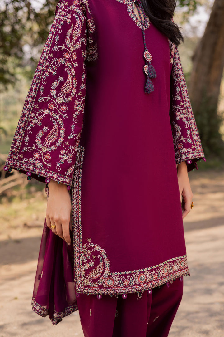  Sheharbano 3Pc - Embroidered Khaddar Dress BATIK WINTER PRET 2025  BATIK   XS / Maroon / Khaddar-S / Maroon / Khaddar-M / Maroon / Khaddar-L / Maroon / Khaddar-XL / Maroon / Khaddar