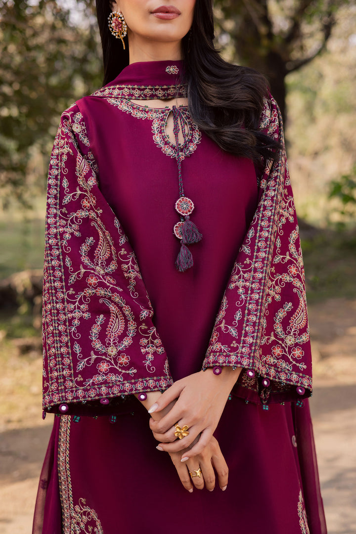  Sheharbano 3Pc - Embroidered Khaddar Dress BATIK WINTER PRET 2025  BATIK   XS / Maroon / Khaddar-S / Maroon / Khaddar-M / Maroon / Khaddar-L / Maroon / Khaddar-XL / Maroon / Khaddar