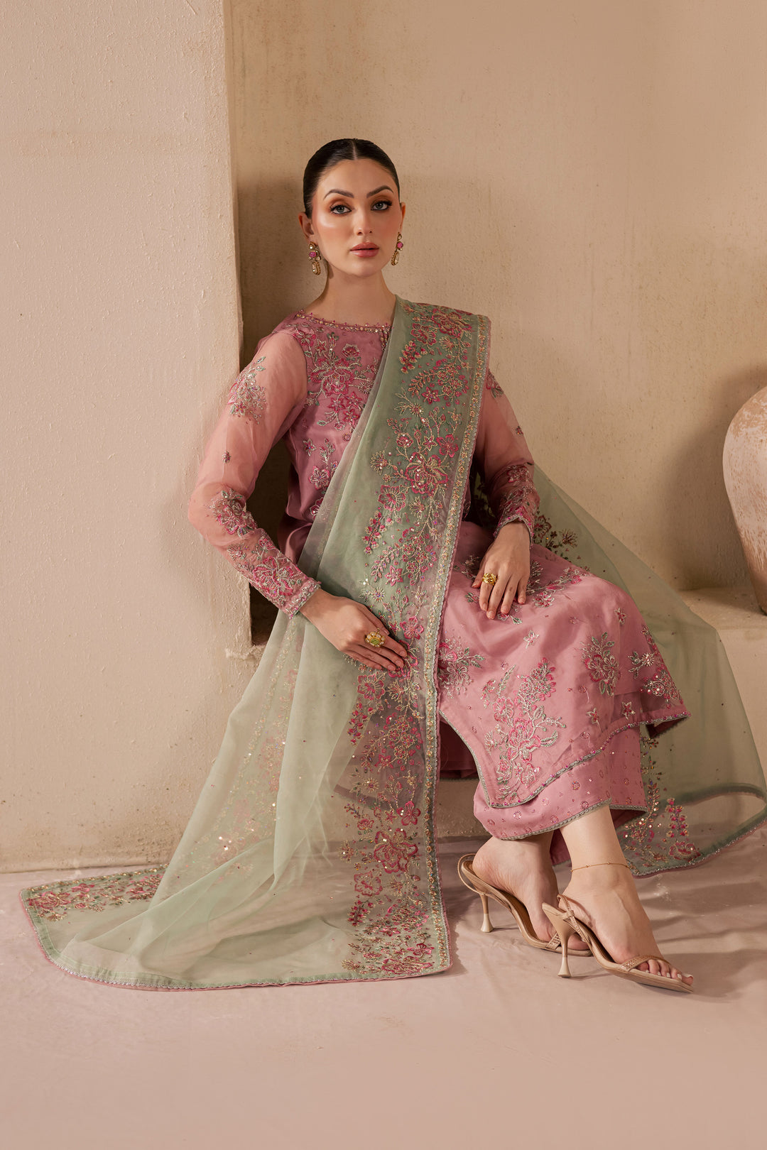  Shirin - Embroidered Luxe Pret BATIKLuxePRET2025  BATIK   XS / Onion Pink / Raw Silk & Organza-S / Onion Pink / Raw Silk & Organza-M / Onion Pink / Raw Silk & Organza-L / Onion Pink / Raw Silk & Organza-XL / Onion Pink / Raw Silk & Organza