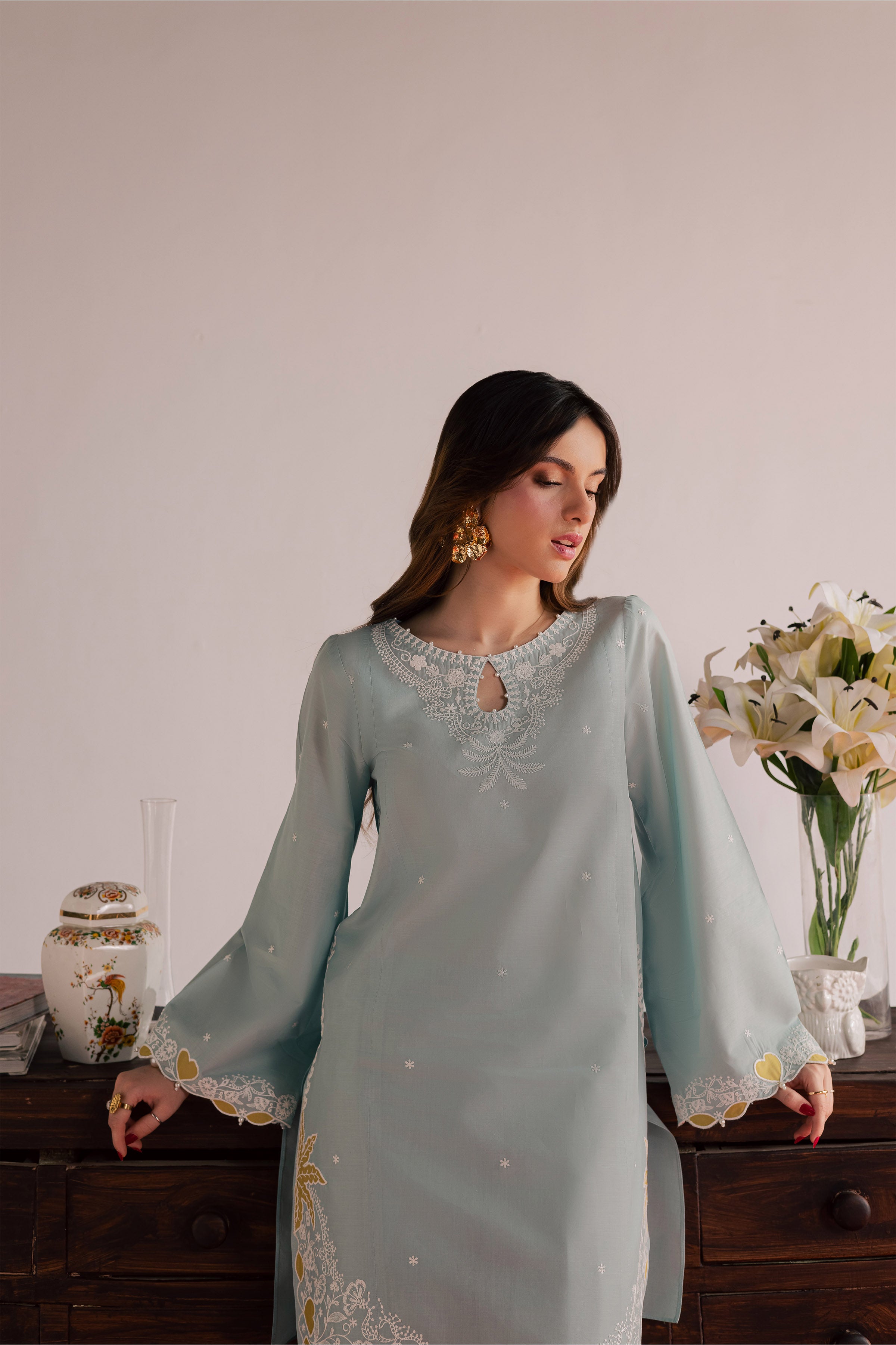  Shooting Star 2Pc - Embroidered Lawn Dress EverydayEdit26  BATIK   XS / Ice Blue / Pima Lawn-S / Ice Blue / Pima Lawn-M / Ice Blue / Pima Lawn-L / Ice Blue / Pima Lawn-XL / Ice Blue / Pima Lawn