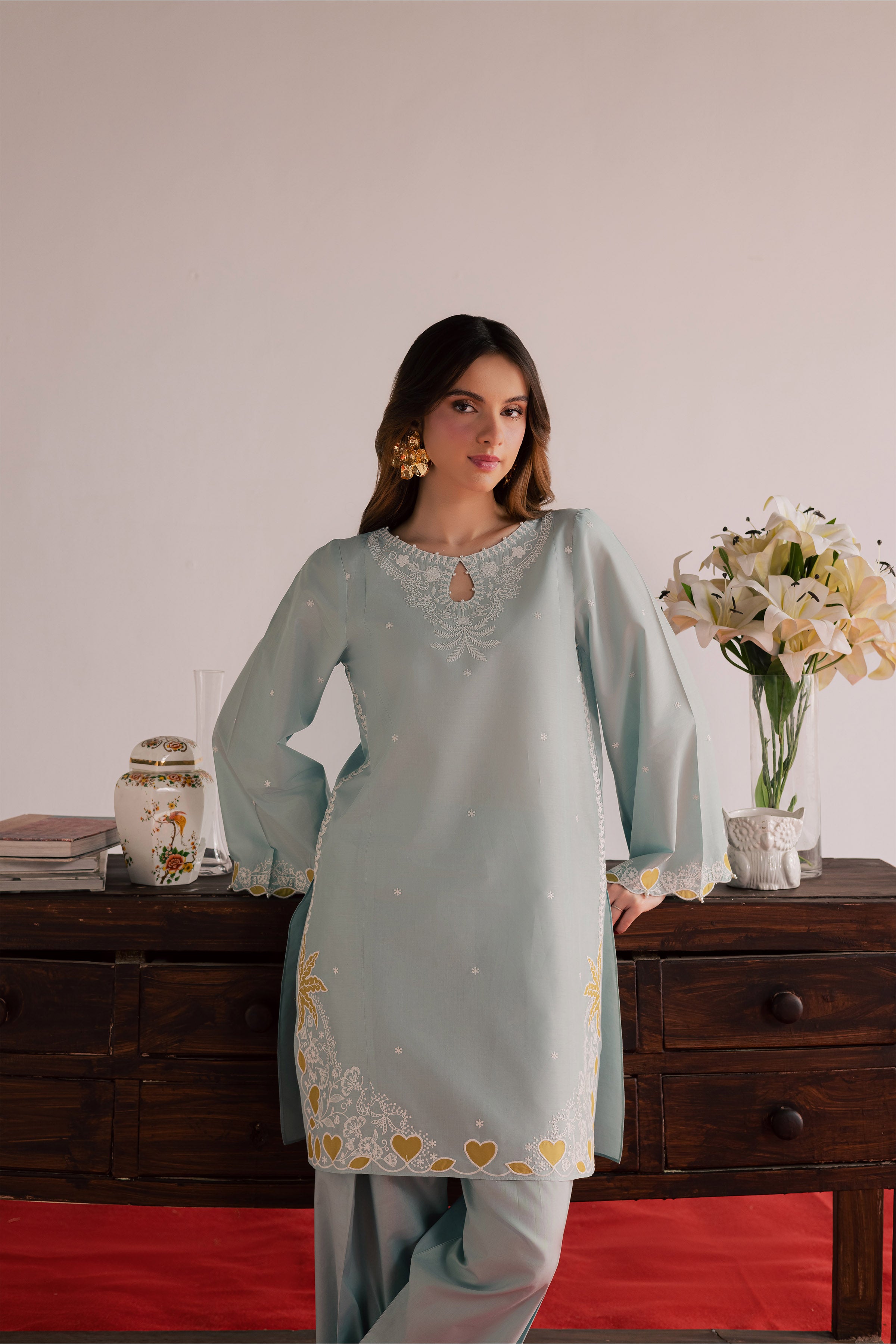  Shooting Star 2Pc - Embroidered Lawn Dress EverydayEdit26  BATIK   XS / Ice Blue / Pima Lawn-S / Ice Blue / Pima Lawn-M / Ice Blue / Pima Lawn-L / Ice Blue / Pima Lawn-XL / Ice Blue / Pima Lawn