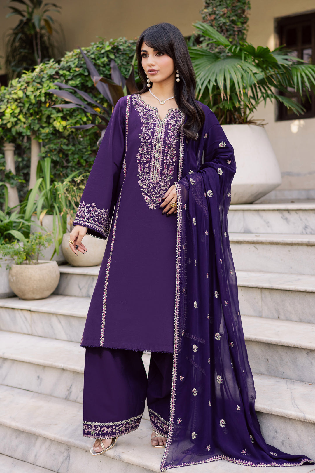  Sigal 3Pc - Embroidered Khaddar Dress BATIK WINTER PRET 2025  BATIK   XS / Purple / Khaddar-S / Purple / Khaddar-M / Purple / Khaddar-L / Purple / Khaddar-XL / Purple / Khaddar