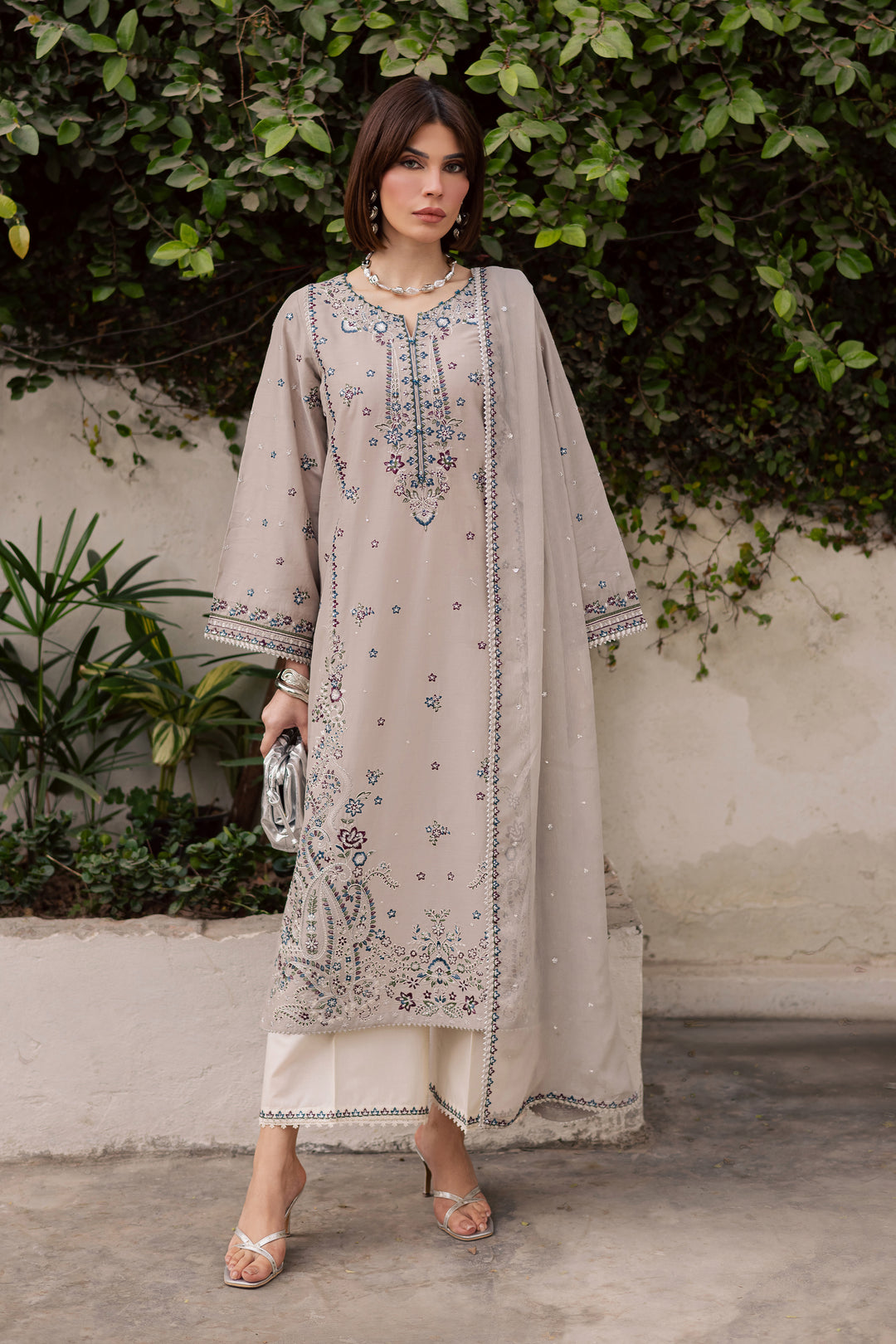  Silversun 3Pc - Festive Embroidered Lawn BATIKEID2026  BATIK   XS / Grey / Pima Lawn-S / Grey / Pima Lawn-M / Grey / Pima Lawn-L / Grey / Pima Lawn-XL / Grey / Pima Lawn