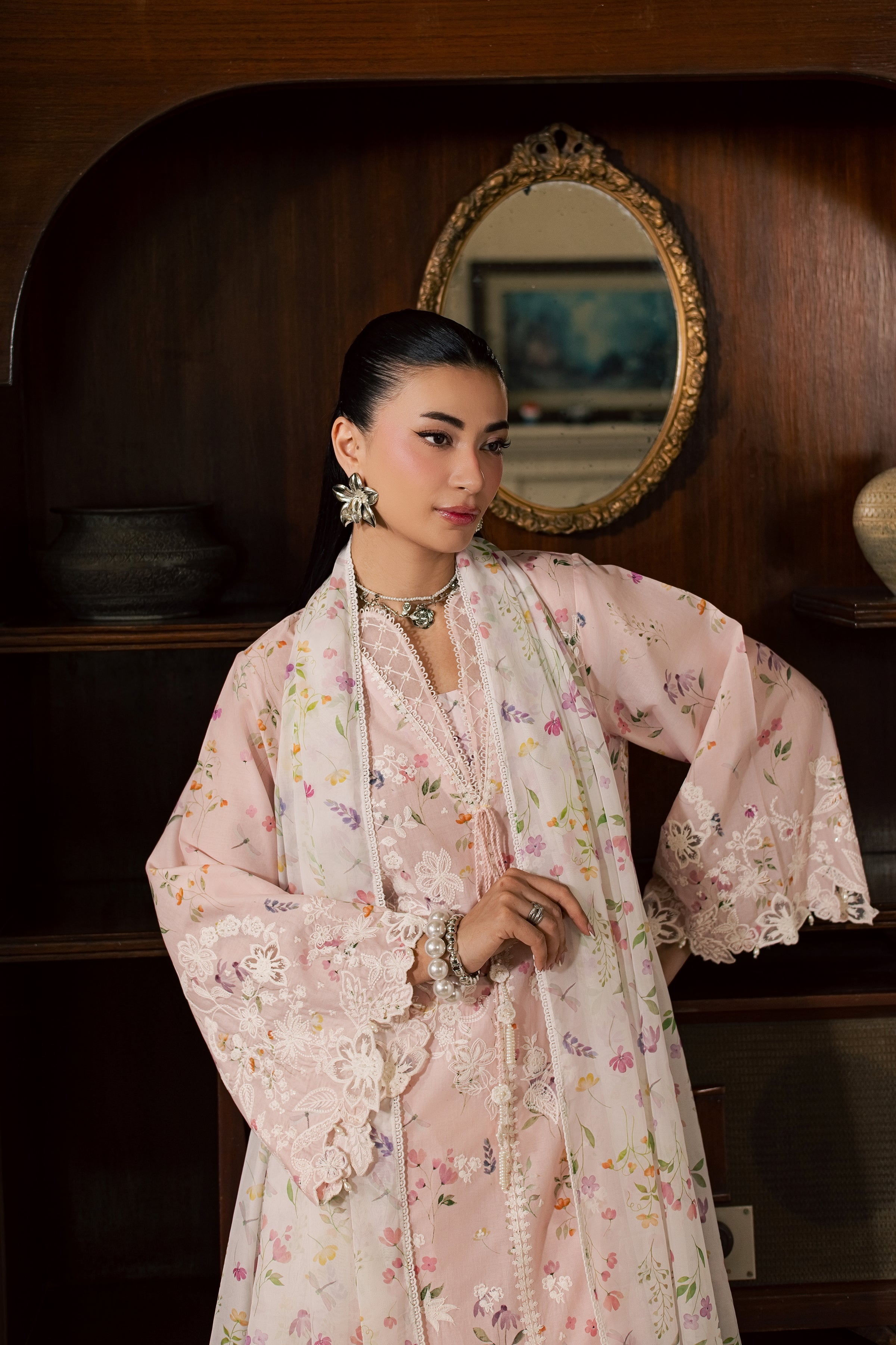 Sirel 3Pc - Luxury Embroidered Lawn BATIKSS26  BATIK   XS / Pink / Lawn-S / Pink / Lawn-M / Pink / Lawn-L / Pink / Lawn-XL / Pink / Lawn