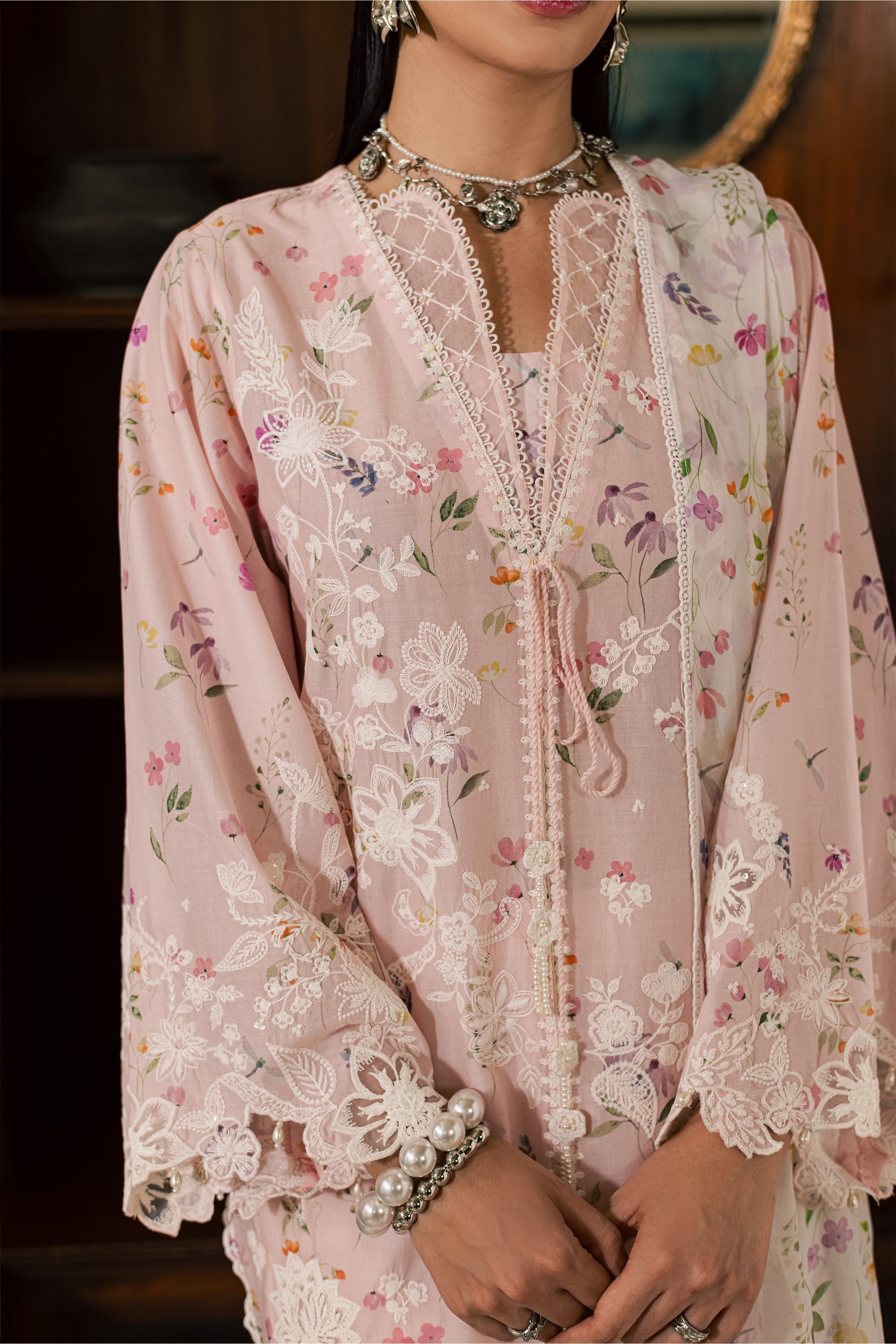  Sirel 3Pc - Luxury Embroidered Lawn BATIKSS26  BATIK   XS / Pink / Lawn-S / Pink / Lawn-M / Pink / Lawn-L / Pink / Lawn-XL / Pink / Lawn