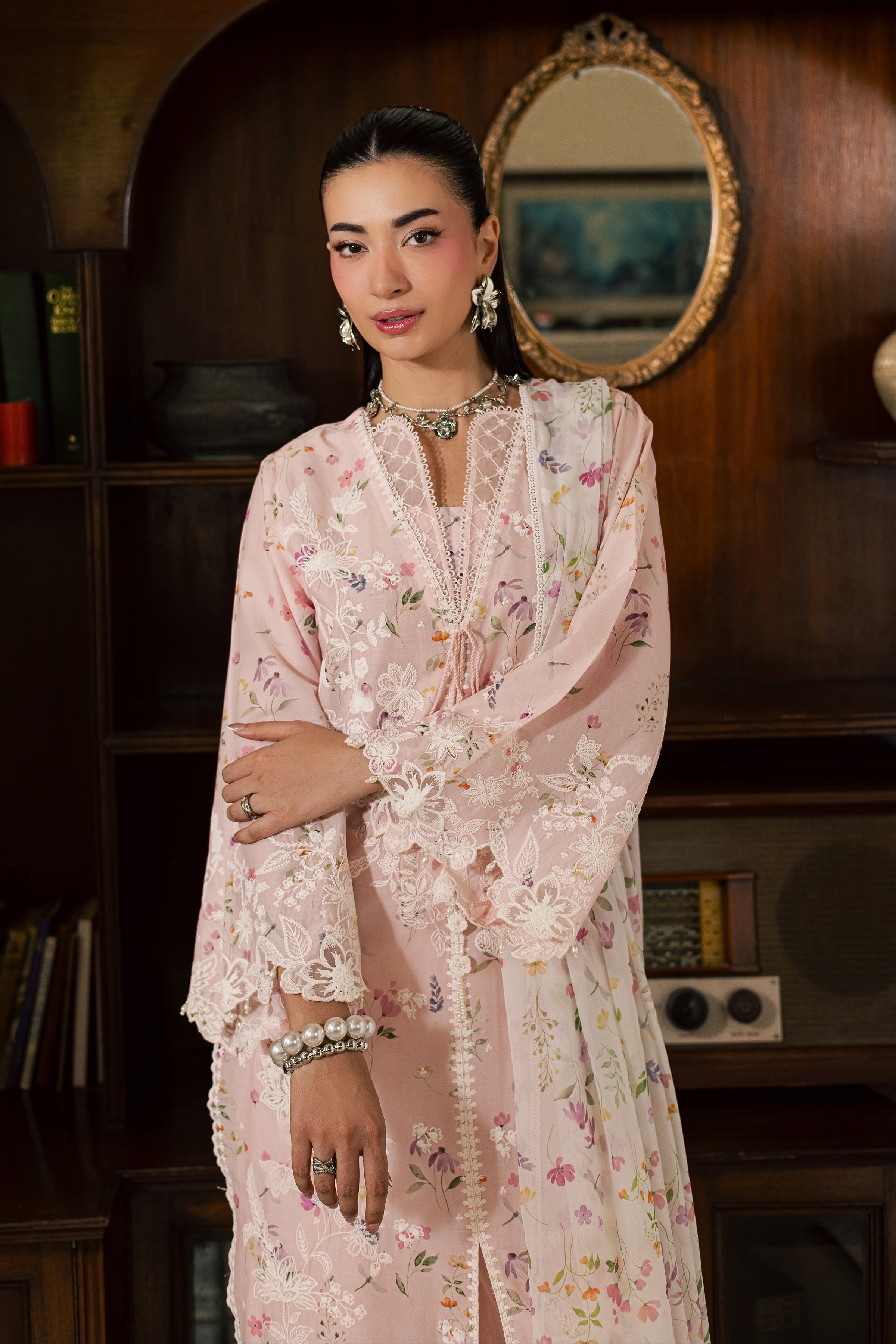  Sirel 3Pc - Luxury Embroidered Lawn BATIKSS26  BATIK   XS / Pink / Lawn-S / Pink / Lawn-M / Pink / Lawn-L / Pink / Lawn-XL / Pink / Lawn