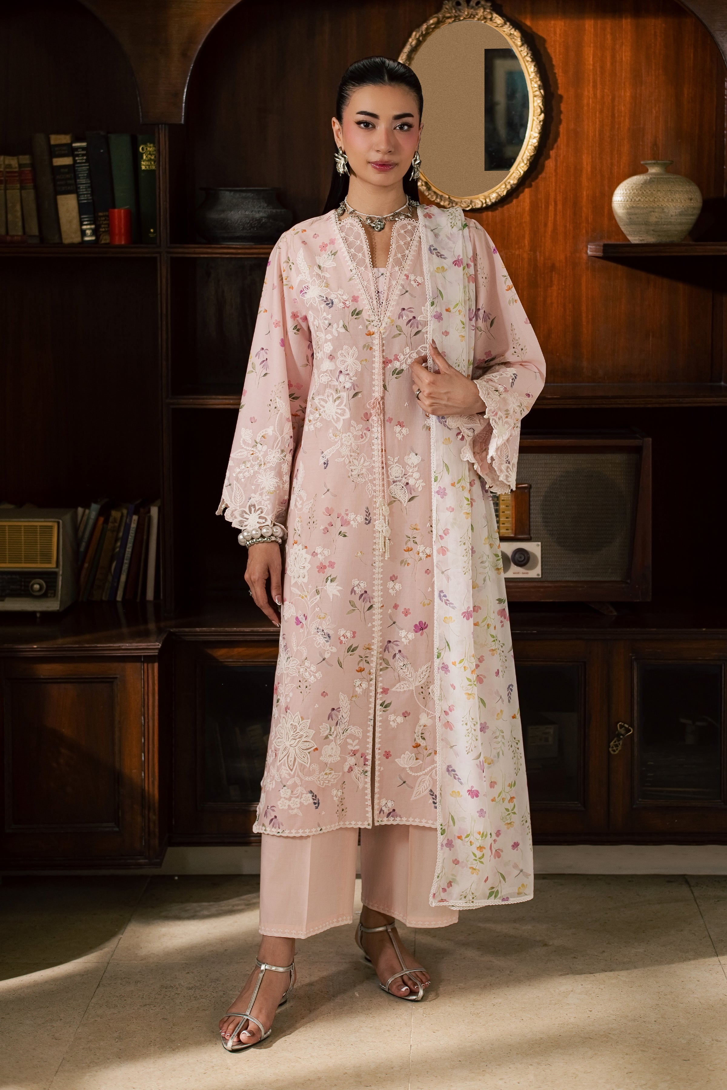  Sirel 3Pc - Luxury Embroidered Lawn BATIKSS26  BATIK   XS / Pink / Lawn-S / Pink / Lawn-M / Pink / Lawn-L / Pink / Lawn-XL / Pink / Lawn