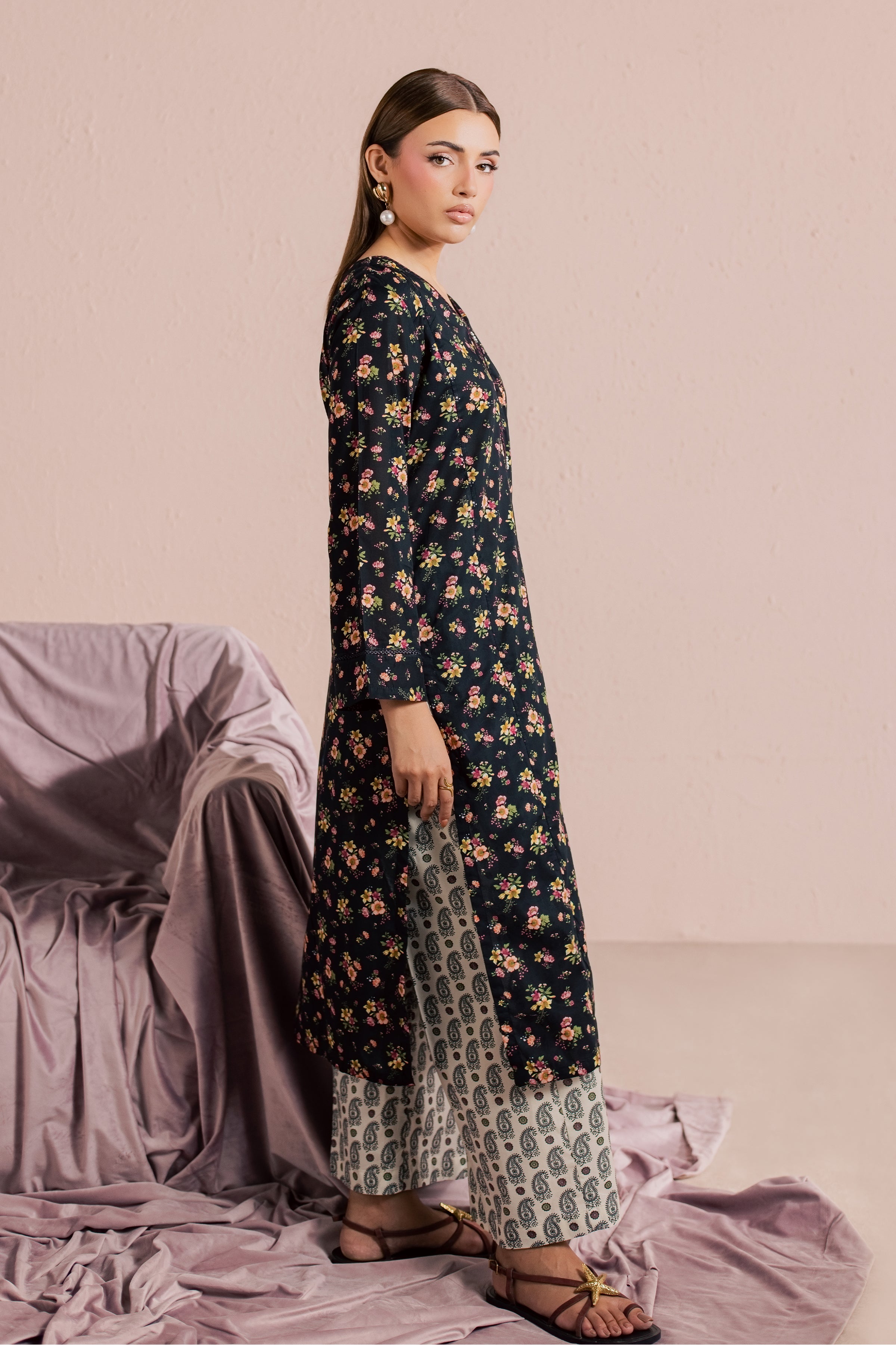  Siri 2Pc - Printed Lawn Dress BATIKSS26  BATIK   XS / Black / Lawn-S / Black / Lawn-M / Black / Lawn-L / Black / Lawn-XL / Black / Lawn