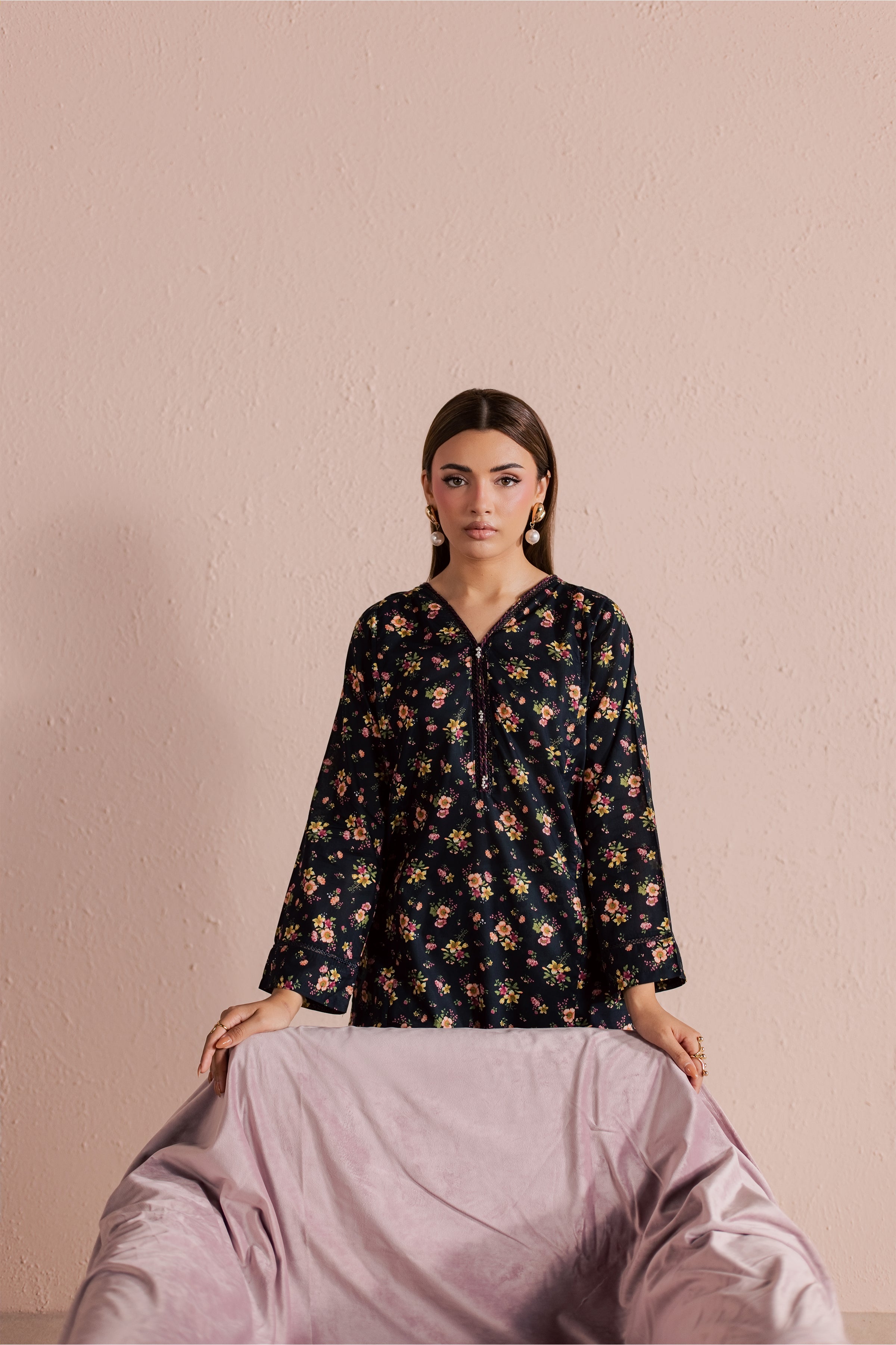  Siri 2Pc - Printed Lawn Dress BATIKSS26  BATIK   XS / Black / Lawn-S / Black / Lawn-M / Black / Lawn-L / Black / Lawn-XL / Black / Lawn