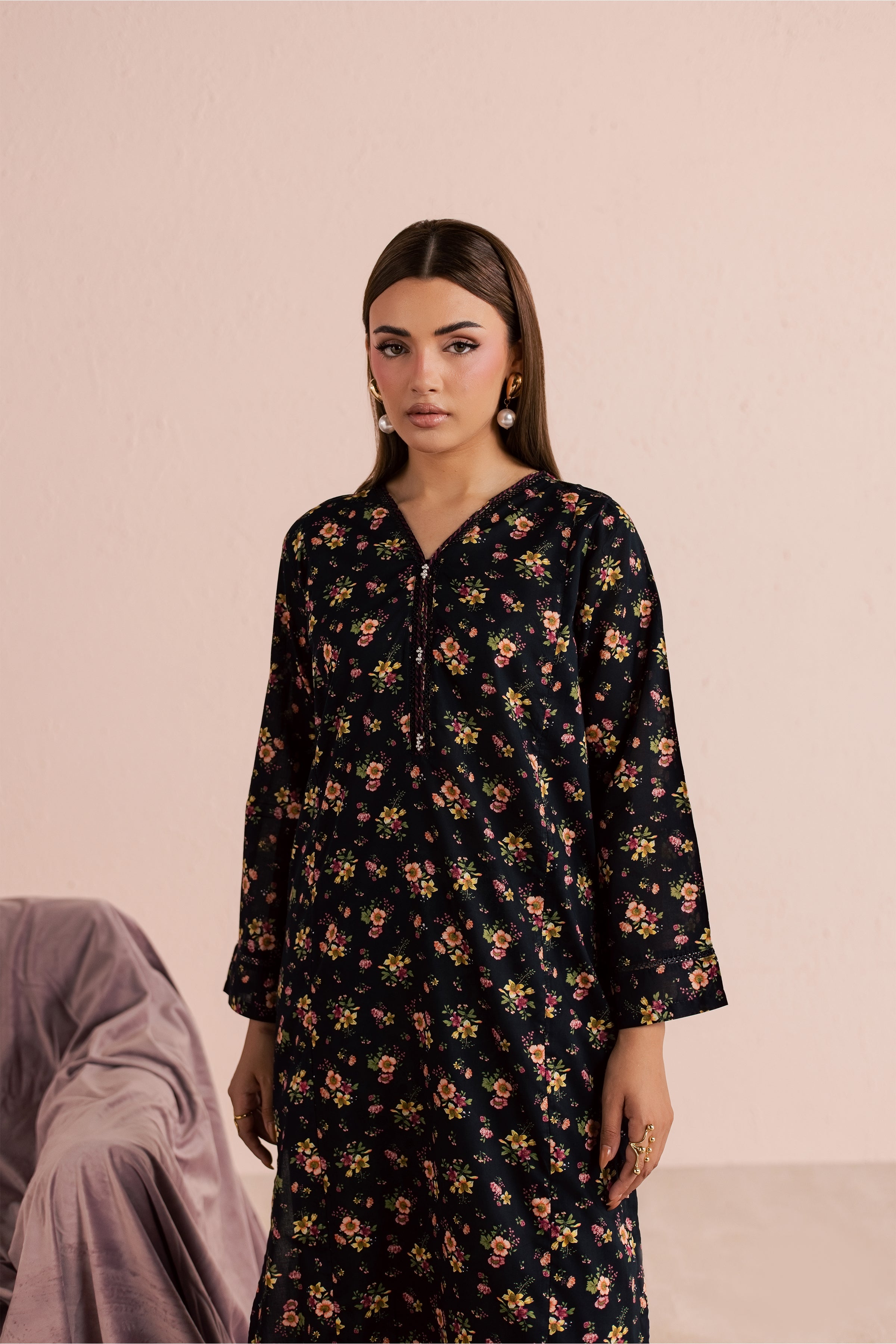  Siri 2Pc - Printed Lawn Dress BATIKSS26  BATIK   XS / Black / Lawn-S / Black / Lawn-M / Black / Lawn-L / Black / Lawn-XL / Black / Lawn