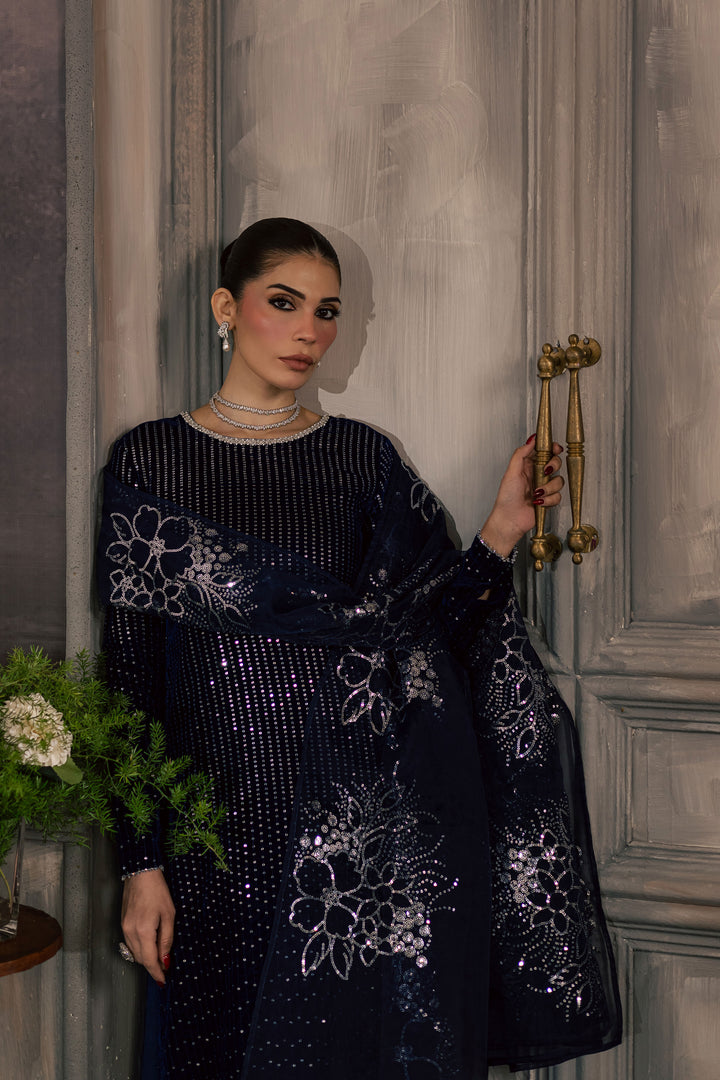  Skynote 3Pc - Velvet Luxe Pret BATIKLuxePRET2025  BATIK   XS / Electric Blue / Velvet-S / Electric Blue / Velvet-M / Electric Blue / Velvet-L / Electric Blue / Velvet-XL / Electric Blue / Velvet