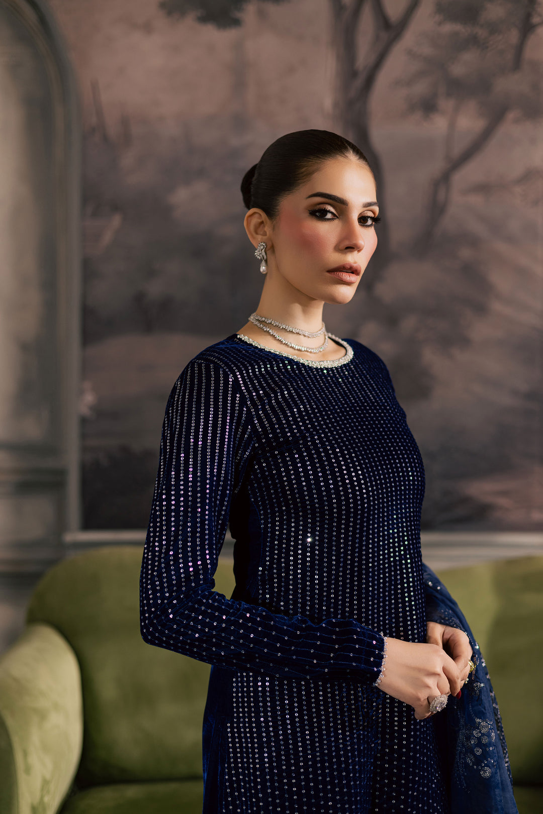  Skynote 3Pc - Velvet Luxe Pret BATIKLuxePRET2025  BATIK   XS / Electric Blue / Velvet-S / Electric Blue / Velvet-M / Electric Blue / Velvet-L / Electric Blue / Velvet-XL / Electric Blue / Velvet