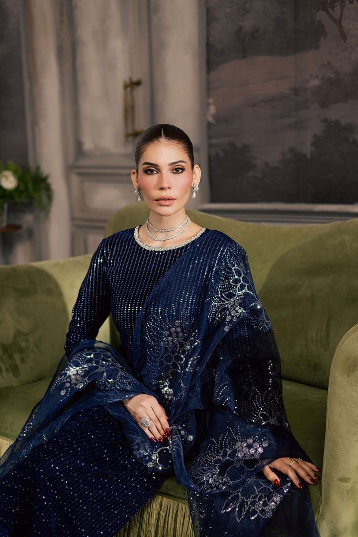  Skynote 3Pc - Velvet Luxe Pret BATIKLuxePRET2025  BATIK   XS / Electric Blue / Velvet-S / Electric Blue / Velvet-M / Electric Blue / Velvet-L / Electric Blue / Velvet-XL / Electric Blue / Velvet