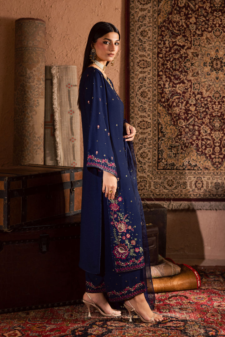  Skyra 3Pc- Festive Luxe Pret BATIKSTUDIO2025  BATIK   S / Deep Blue / Georgette-M / Deep Blue / Georgette-L / Deep Blue / Georgette