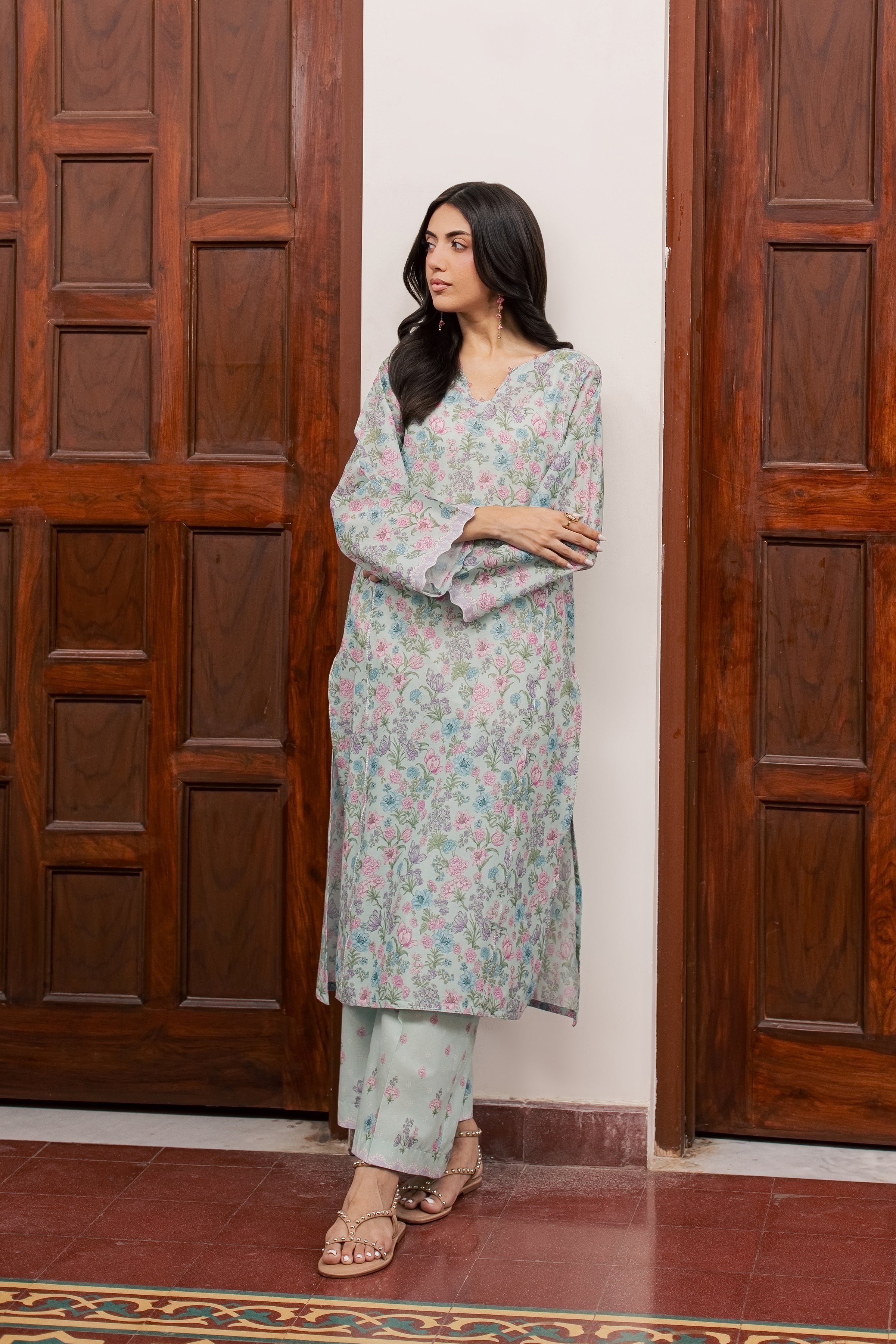  Snowy 2Pc - Printed Lawn Dress BATIKSS26  BATIK   XS / Blue / Lawn-S / Blue / Lawn-M / Blue / Lawn-L / Blue / Lawn-XL / Blue / Lawn