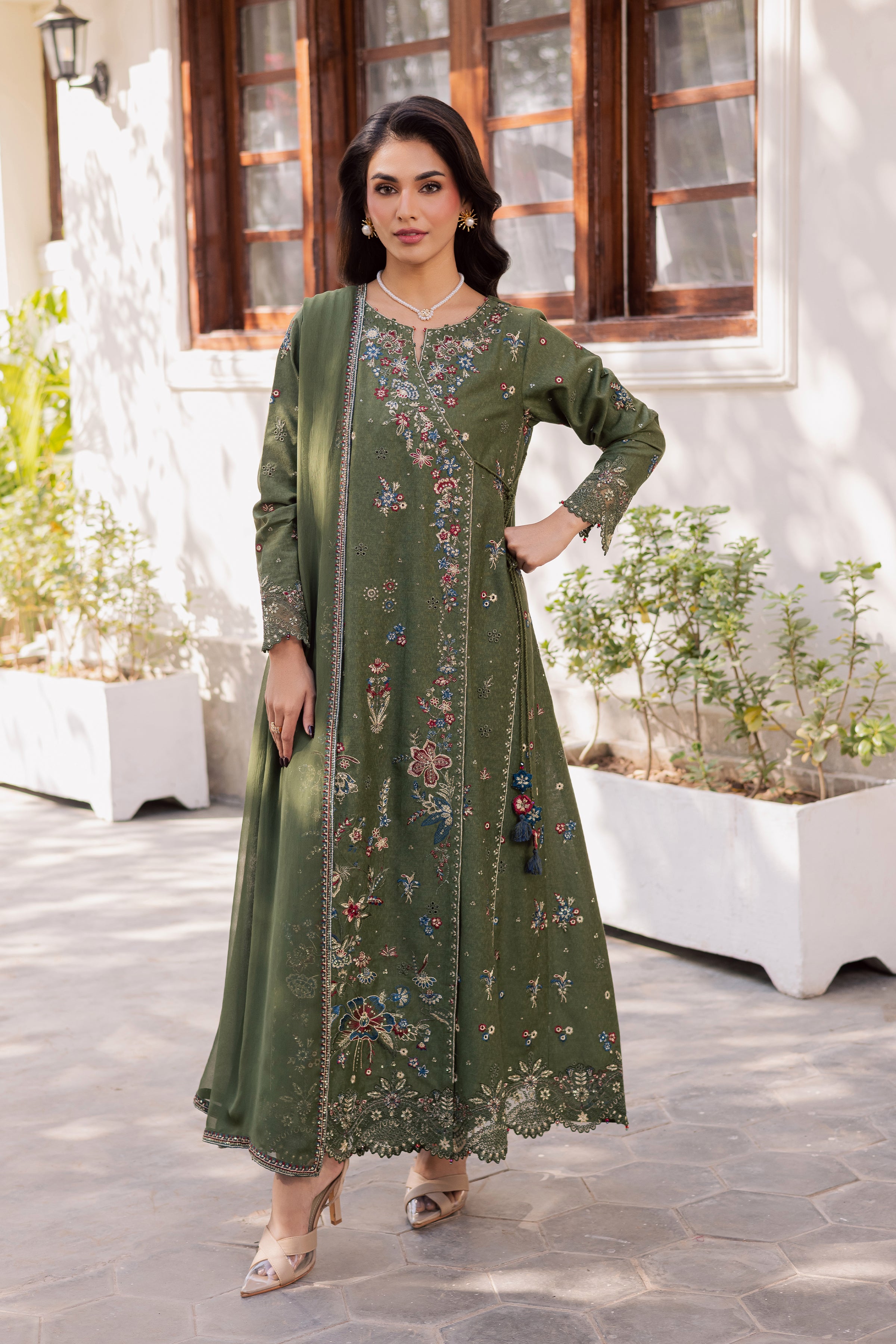 batik green dress Nitya Batik Green Kurti main image 1