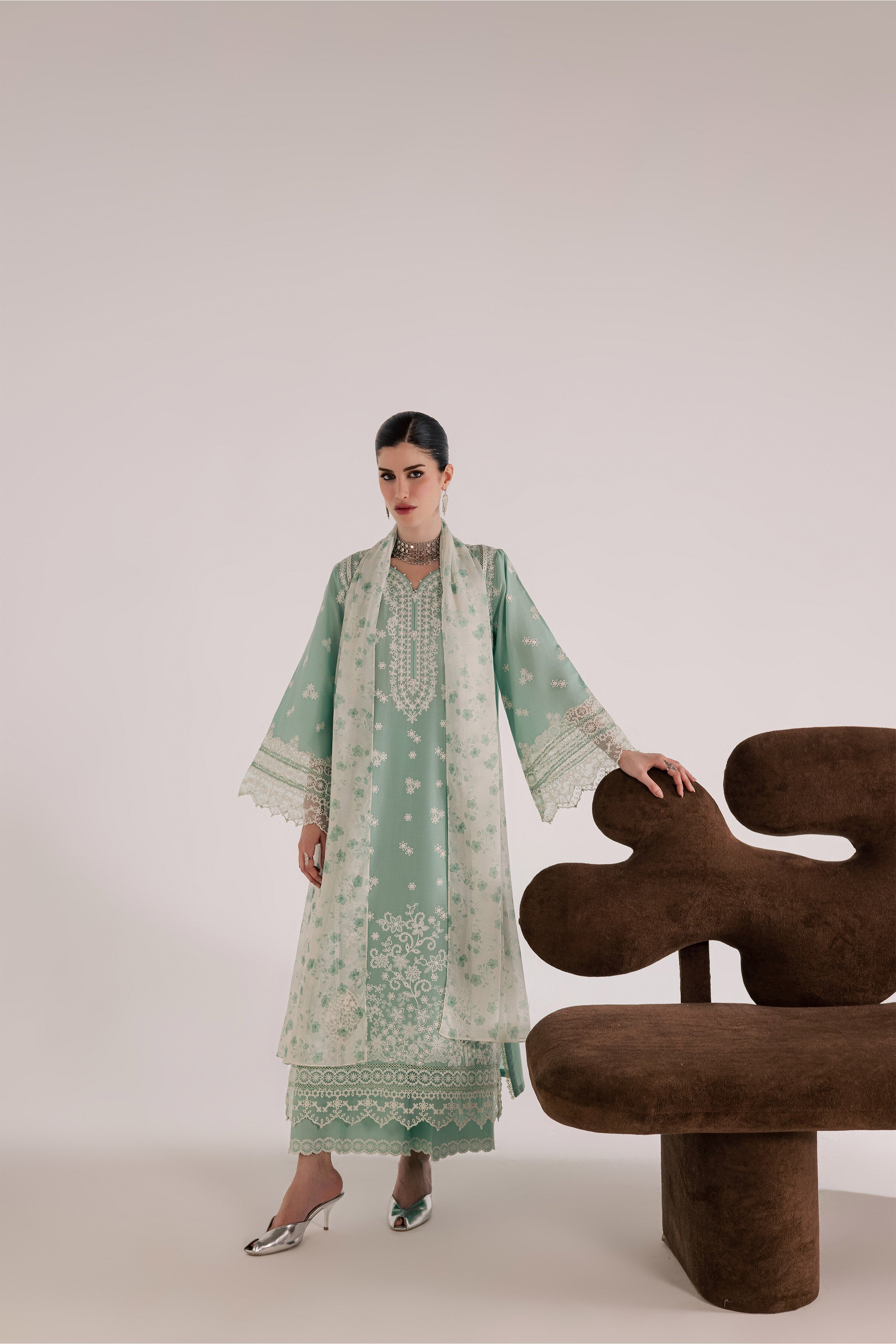  Sohaye 3Pc - Festive Eid Pret BATIKSS26  BATIK   XS / Pearly Blue / Pima Lawn-S / Pearly Blue / Pima Lawn-M / Pearly Blue / Pima Lawn-L / Pearly Blue / Pima Lawn-XL / Pearly Blue / Pima Lawn