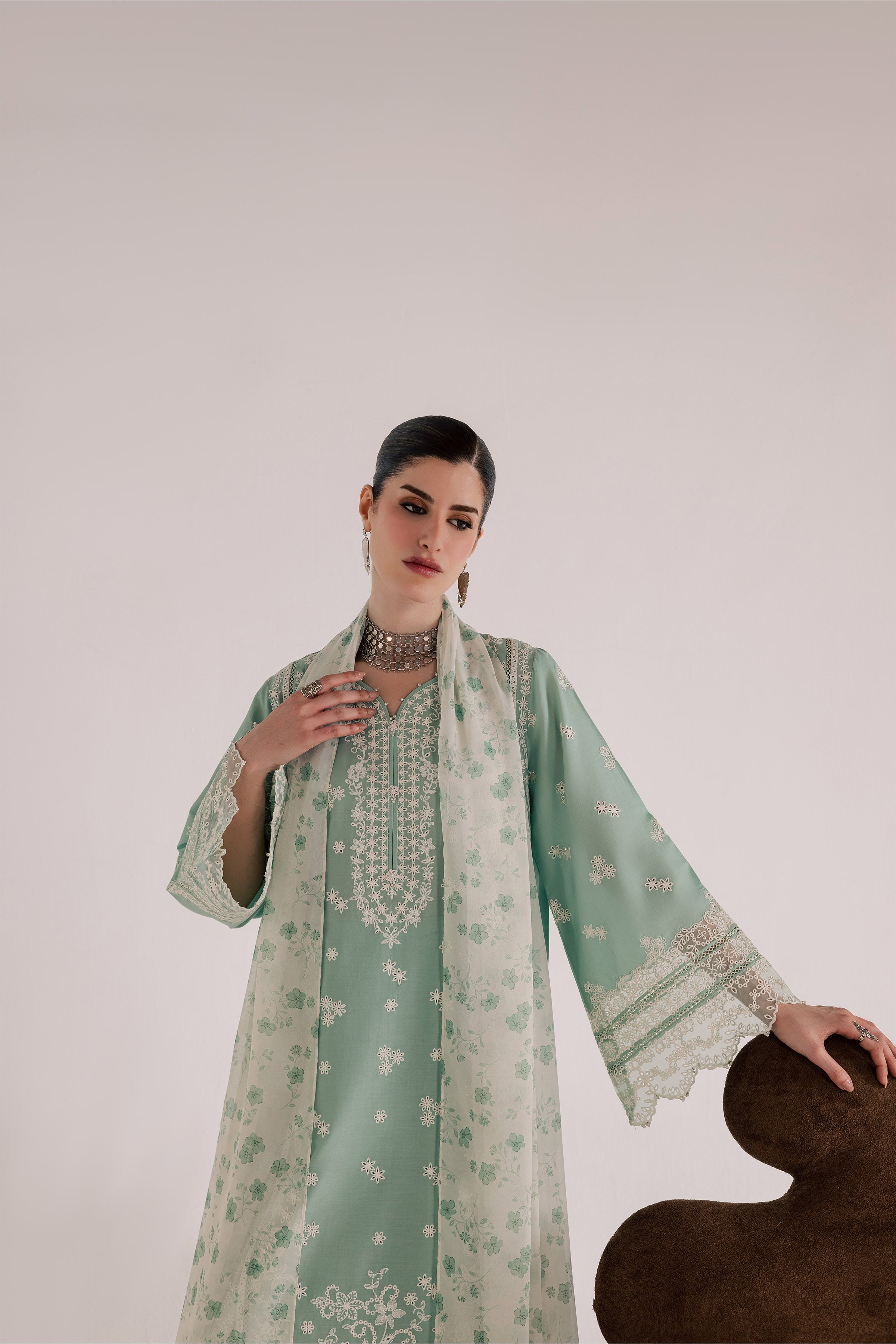  Sohaye 3Pc - Festive Eid Pret BATIKSS26  BATIK   XS / Pearly Blue / Pima Lawn-S / Pearly Blue / Pima Lawn-M / Pearly Blue / Pima Lawn-L / Pearly Blue / Pima Lawn-XL / Pearly Blue / Pima Lawn