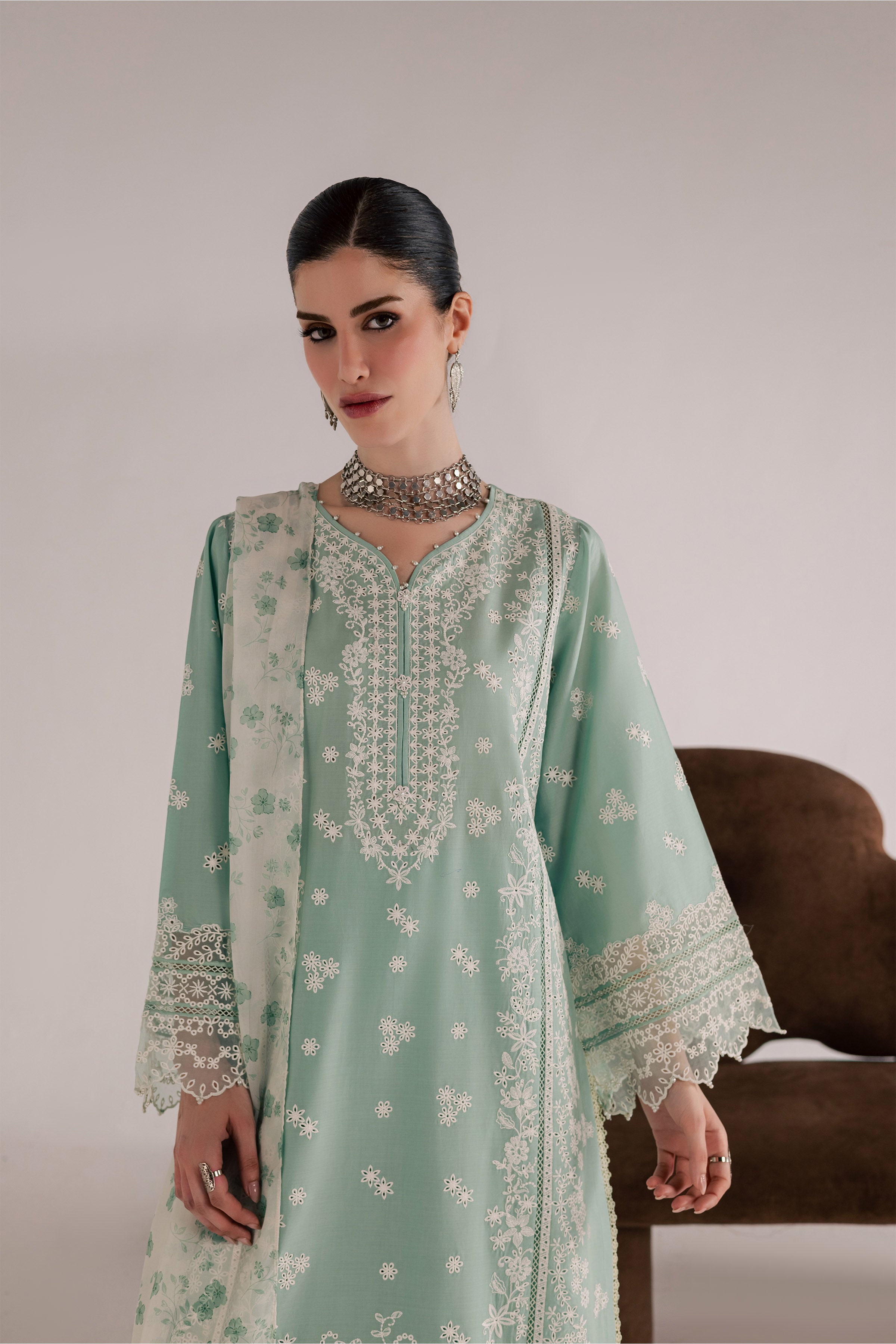  Sohaye 3Pc - Festive Eid Pret BATIKSS26  BATIK   XS / Pearly Blue / Pima Lawn-S / Pearly Blue / Pima Lawn-M / Pearly Blue / Pima Lawn-L / Pearly Blue / Pima Lawn-XL / Pearly Blue / Pima Lawn