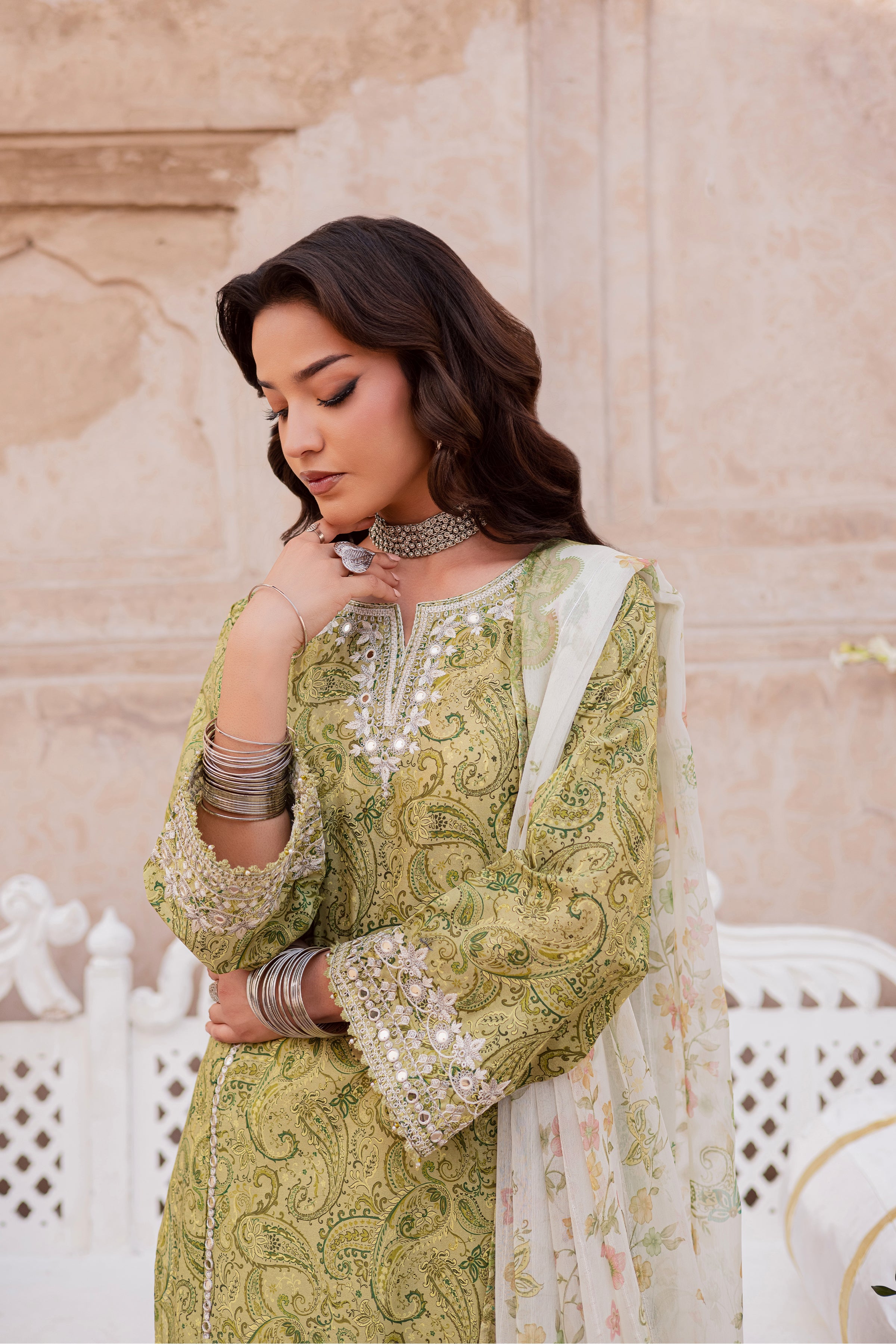  Solan 3Pc - Festive Eid Prints BATIKEID2026  BATIK   XS / Green / Lawn-S / Green / Lawn-M / Green / Lawn-L / Green / Lawn-XL / Green / Lawn