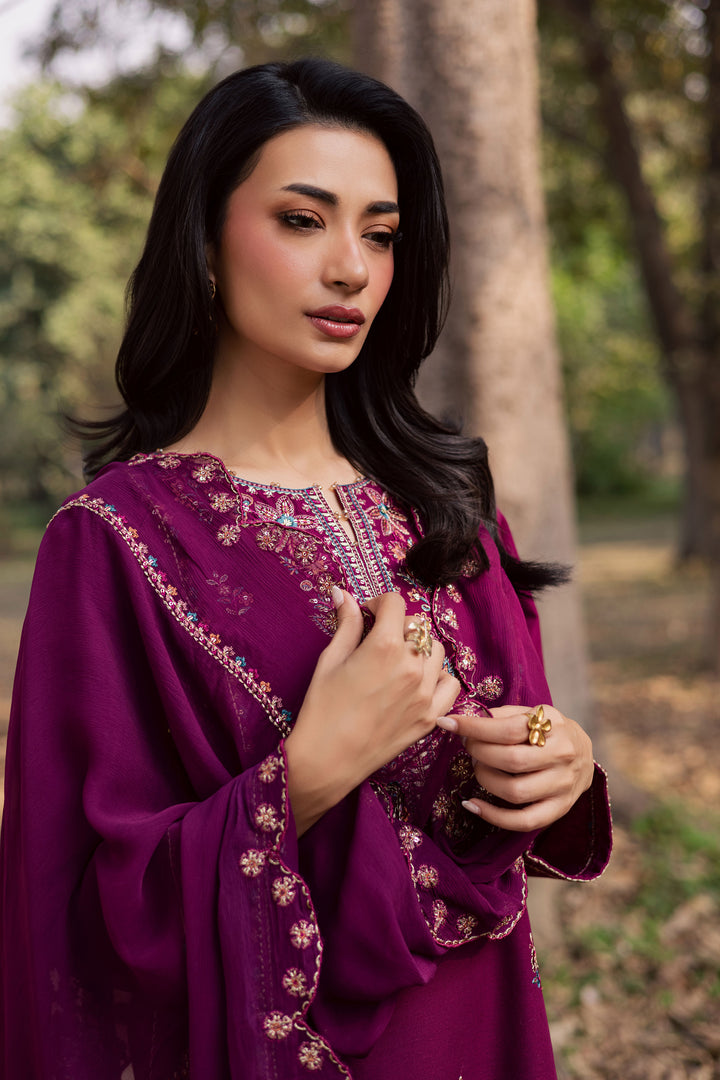  Sole 3Pc - Embroidered Khaddar Dress BATIK WINTER PRET 2025  BATIK   XS / Beetroot / Khaddar-S / Beetroot / Khaddar-M / Beetroot / Khaddar-L / Beetroot / Khaddar-XL / Beetroot / Khaddar