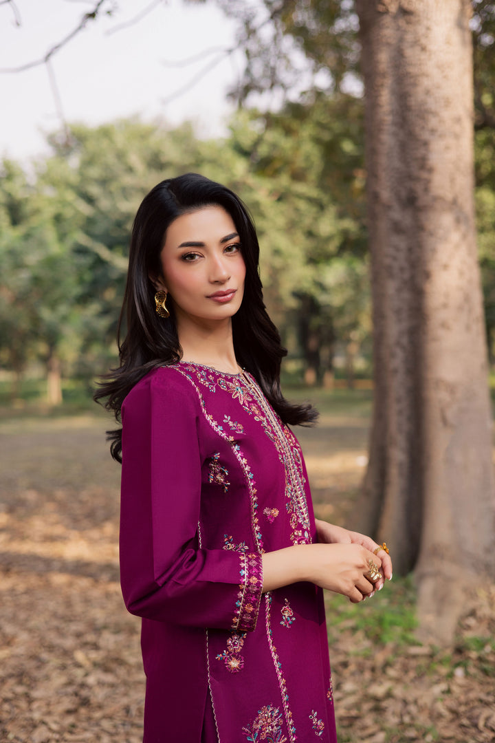  Sole 3Pc - Embroidered Khaddar Dress BATIK WINTER PRET 2025  BATIK   XS / Beetroot / Khaddar-S / Beetroot / Khaddar-M / Beetroot / Khaddar-L / Beetroot / Khaddar-XL / Beetroot / Khaddar