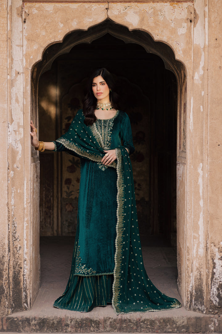  Solesta 3Pc - Velvet Formal Dress BATIKstudio  BATIK   S / Dark Green / Velvet-M / Dark Green / Velvet-L / Dark Green / Velvet