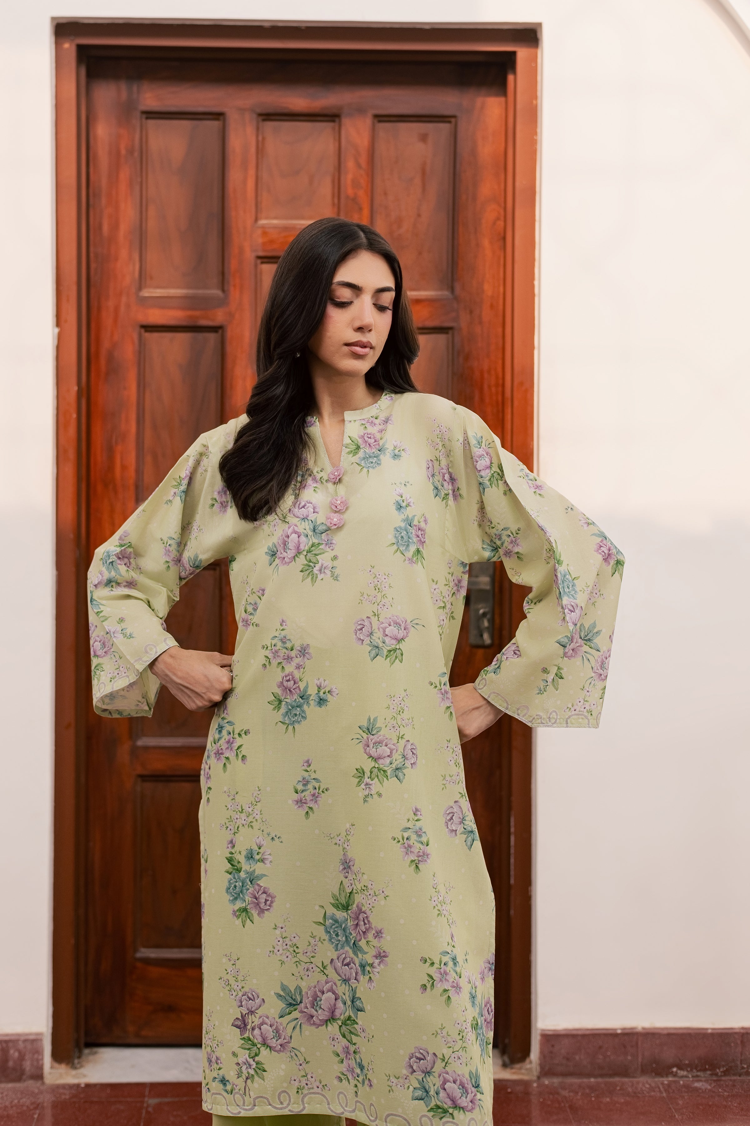  Steffi 2Pc - Printed Lawn Dress BATIKSS26  BATIK   XS / Green / Lawn-S / Green / Lawn-M / Green / Lawn-L / Green / Lawn-XL / Green / Lawn