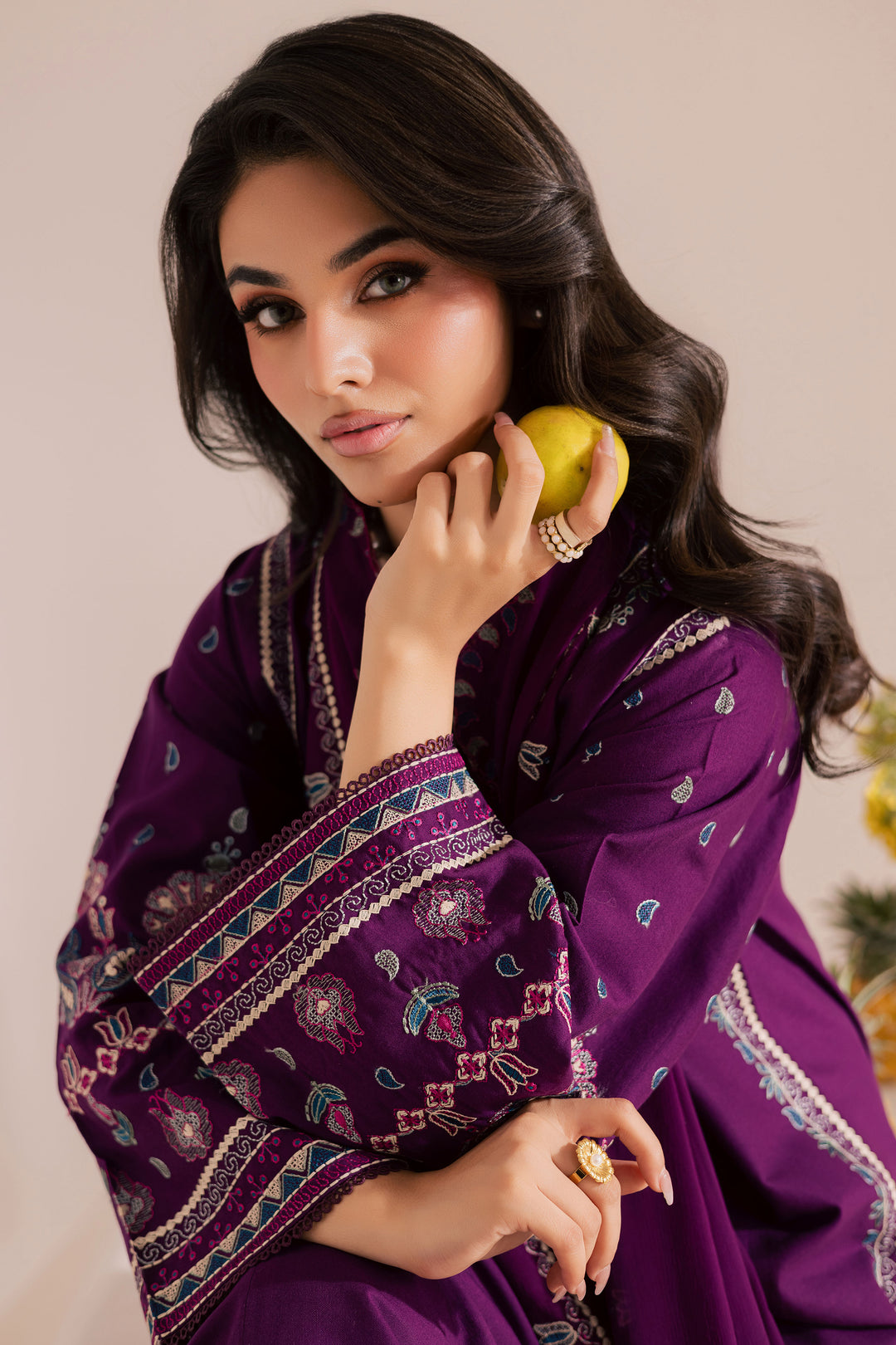 Still Purple 3Pc - Embroidered Khaddar Dress BATIK Still Purple 3Pc - Embroidered Khaddar Dress BATIK