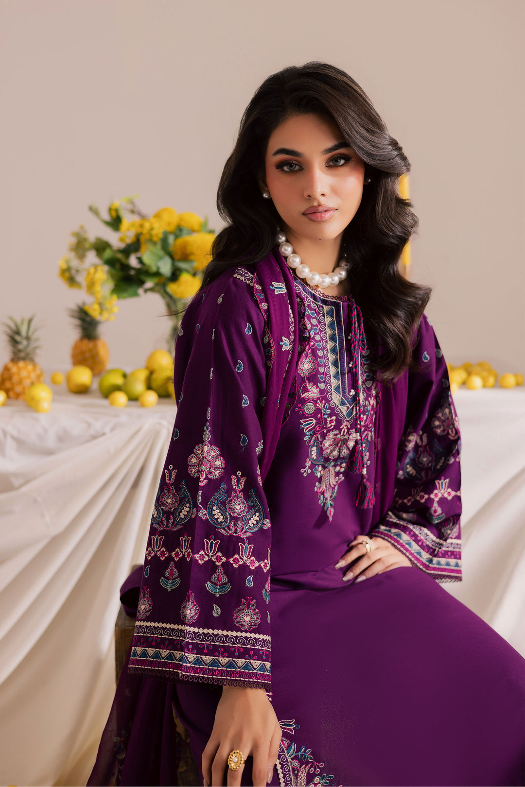 Still Purple 3Pc - Embroidered Khaddar Dress BATIK Still Purple 3Pc - Embroidered Khaddar Dress BATIK