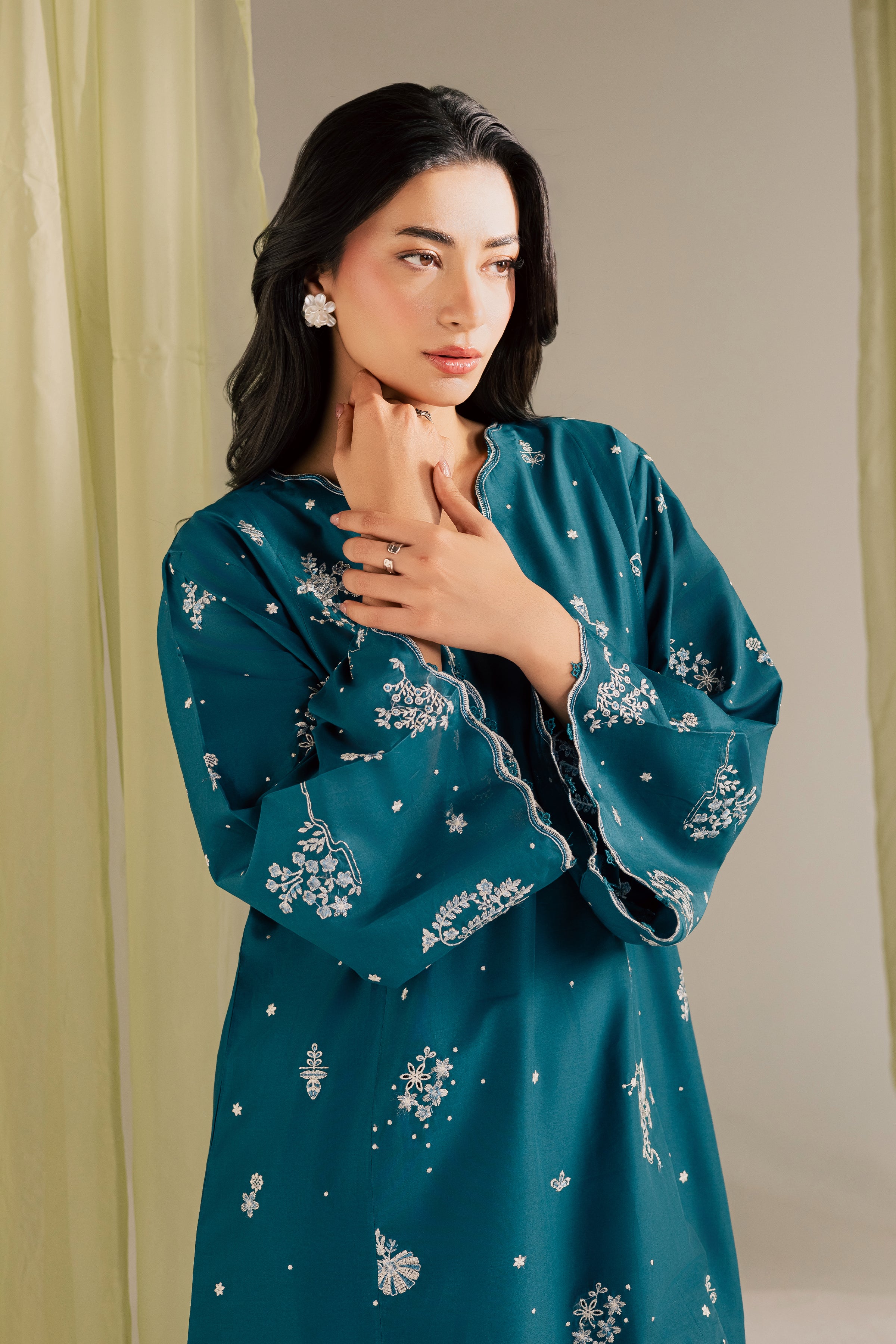  Sugar Sky 2Pc - Embroidered Lawn Dress EverydayEdit26  BATIK   XS / Prussian Blue / Pima Lawn-S / Prussian Blue / Pima Lawn-M / Prussian Blue / Pima Lawn-L / Prussian Blue / Pima Lawn-XL / Prussian Blue / Pima Lawn