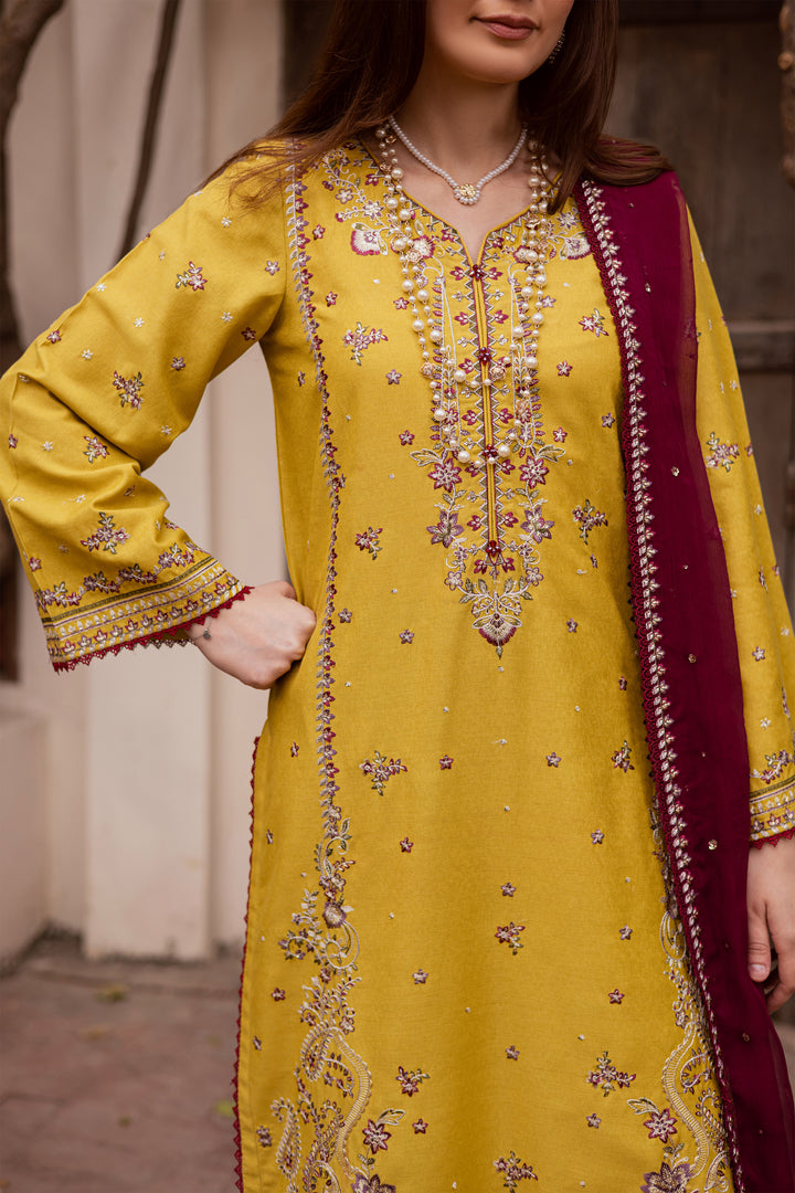  Sun Flower 3Pc - Embroidered Festive Pret BATIK WINTER PRET 2025  BATIK   XS / Lime / Textured Cotton-S / Lime / Textured Cotton-M / Lime / Textured Cotton-L / Lime / Textured Cotton-XL / Lime / Textured Cotton