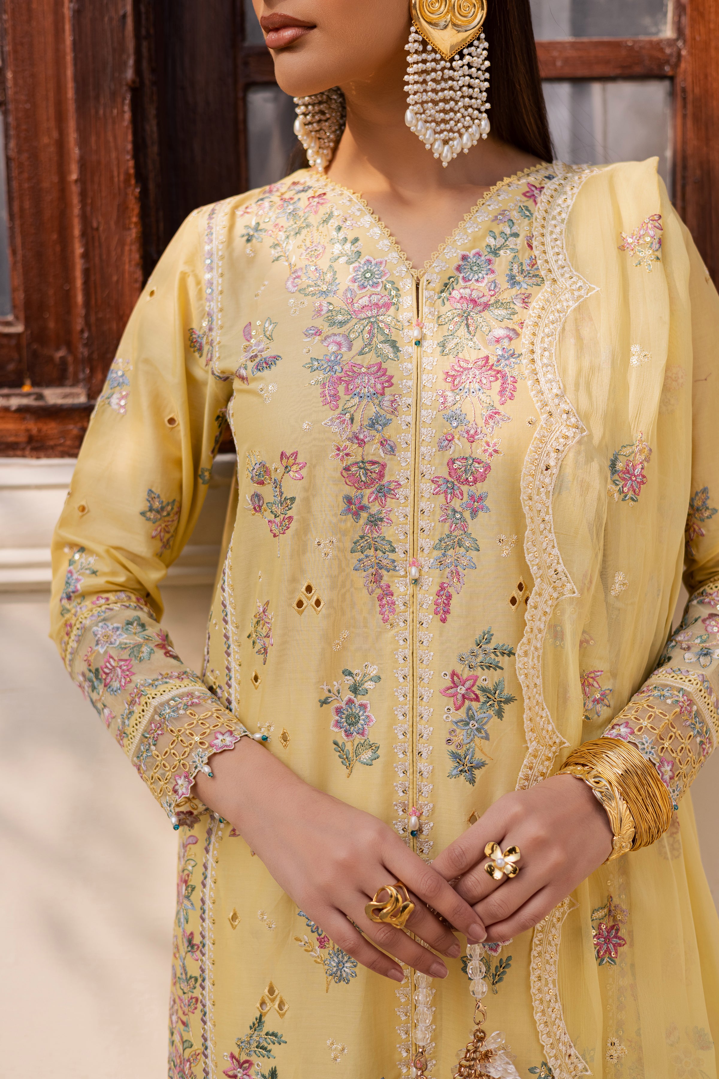  Sundip 3Pc - Festive Embroidered Lawn BATIKEID2026  BATIK   XS / Ochre / Pima Lawn-S / Ochre / Pima Lawn-M / Ochre / Pima Lawn-L / Ochre / Pima Lawn-XL / Ochre / Pima Lawn