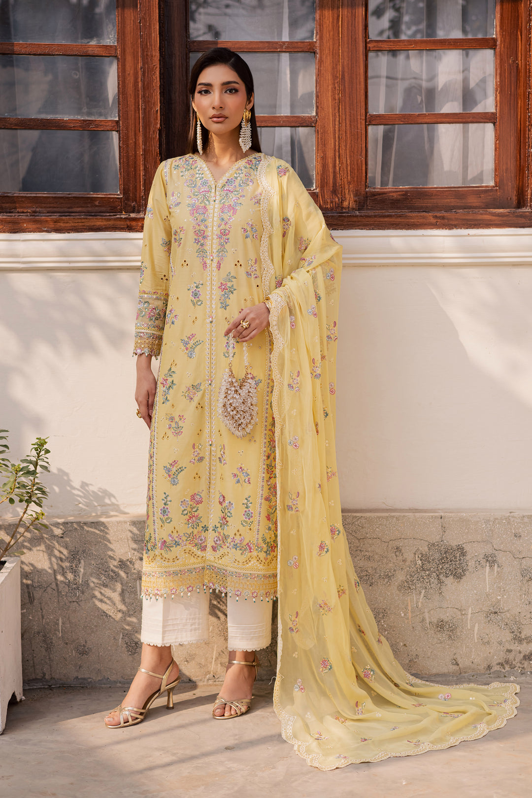  Sundip 3Pc - Festive Embroidered Lawn BATIKEID2026  BATIK   XS / Ochre / Pima Lawn-S / Ochre / Pima Lawn-M / Ochre / Pima Lawn-L / Ochre / Pima Lawn-XL / Ochre / Pima Lawn