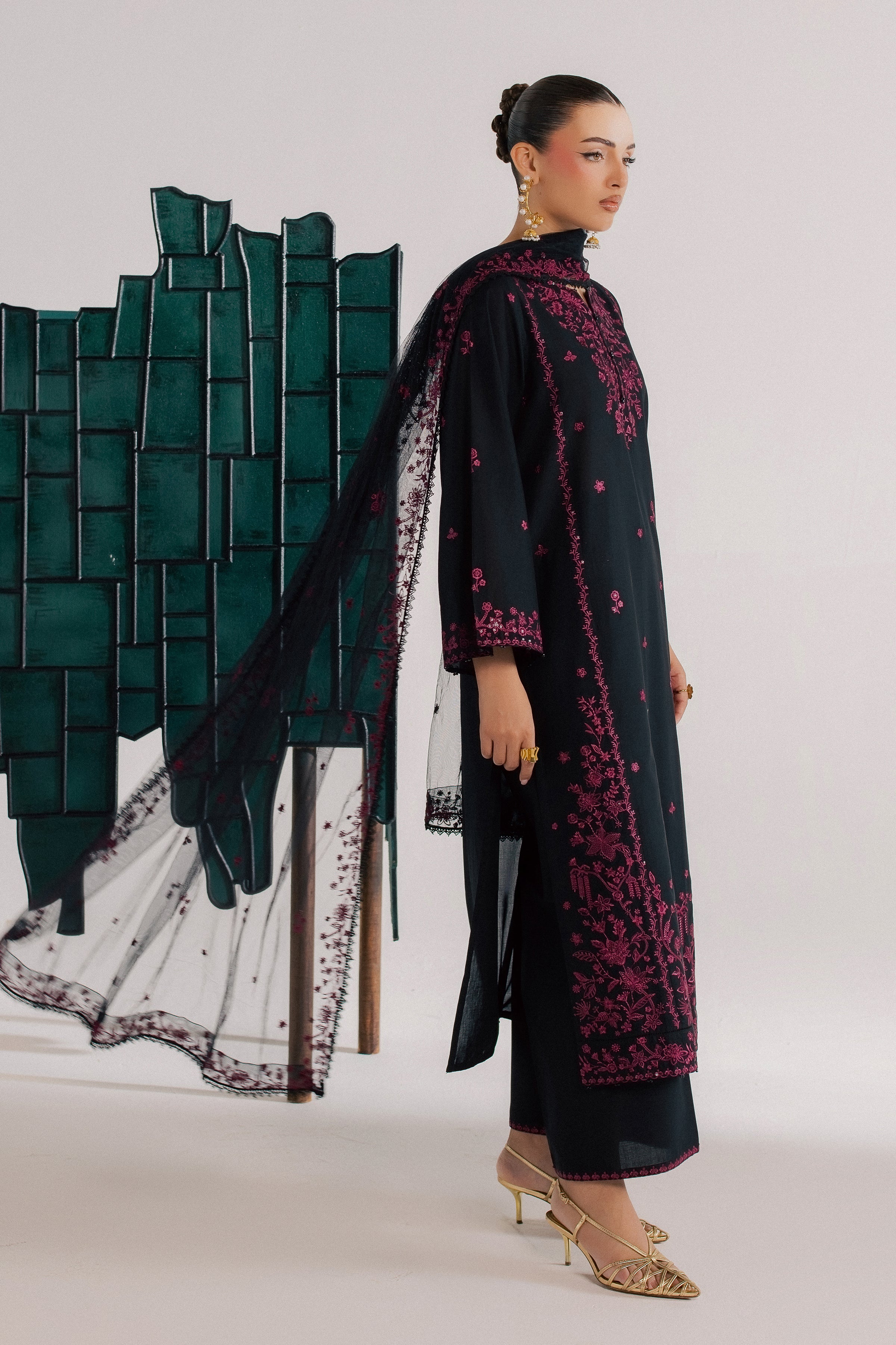  Surkh Saaya 3Pc - Luxury Embroidered Lawn BATIKSS26  BATIK   XS / Jet Black / Pima Lawn-S / Jet Black / Pima Lawn-M / Jet Black / Pima Lawn-L / Jet Black / Pima Lawn-XL / Jet Black / Pima Lawn