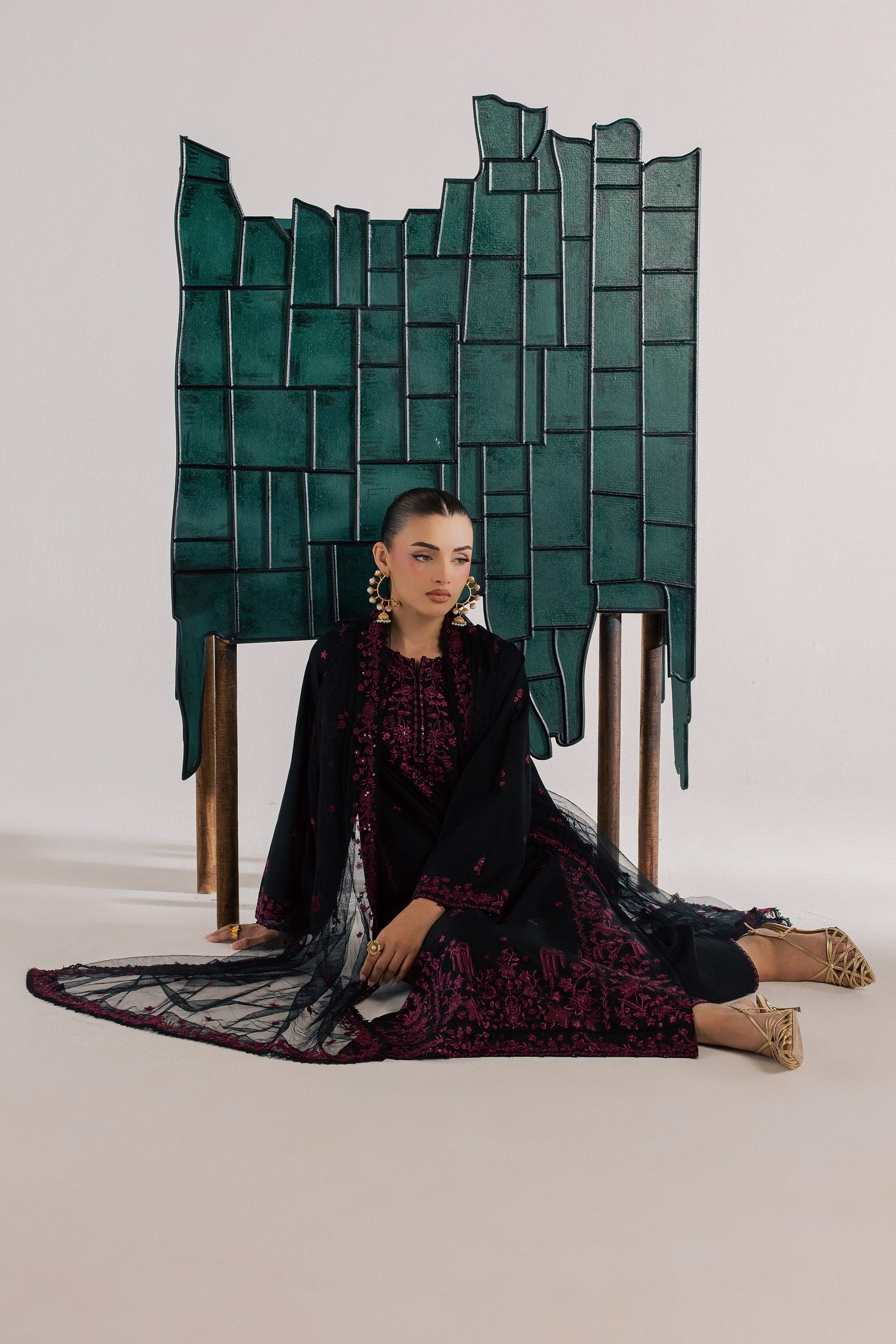  Surkh Saaya 3Pc - Luxury Embroidered Lawn BATIKSS26  BATIK   XS / Jet Black / Pima Lawn-S / Jet Black / Pima Lawn-M / Jet Black / Pima Lawn-L / Jet Black / Pima Lawn-XL / Jet Black / Pima Lawn