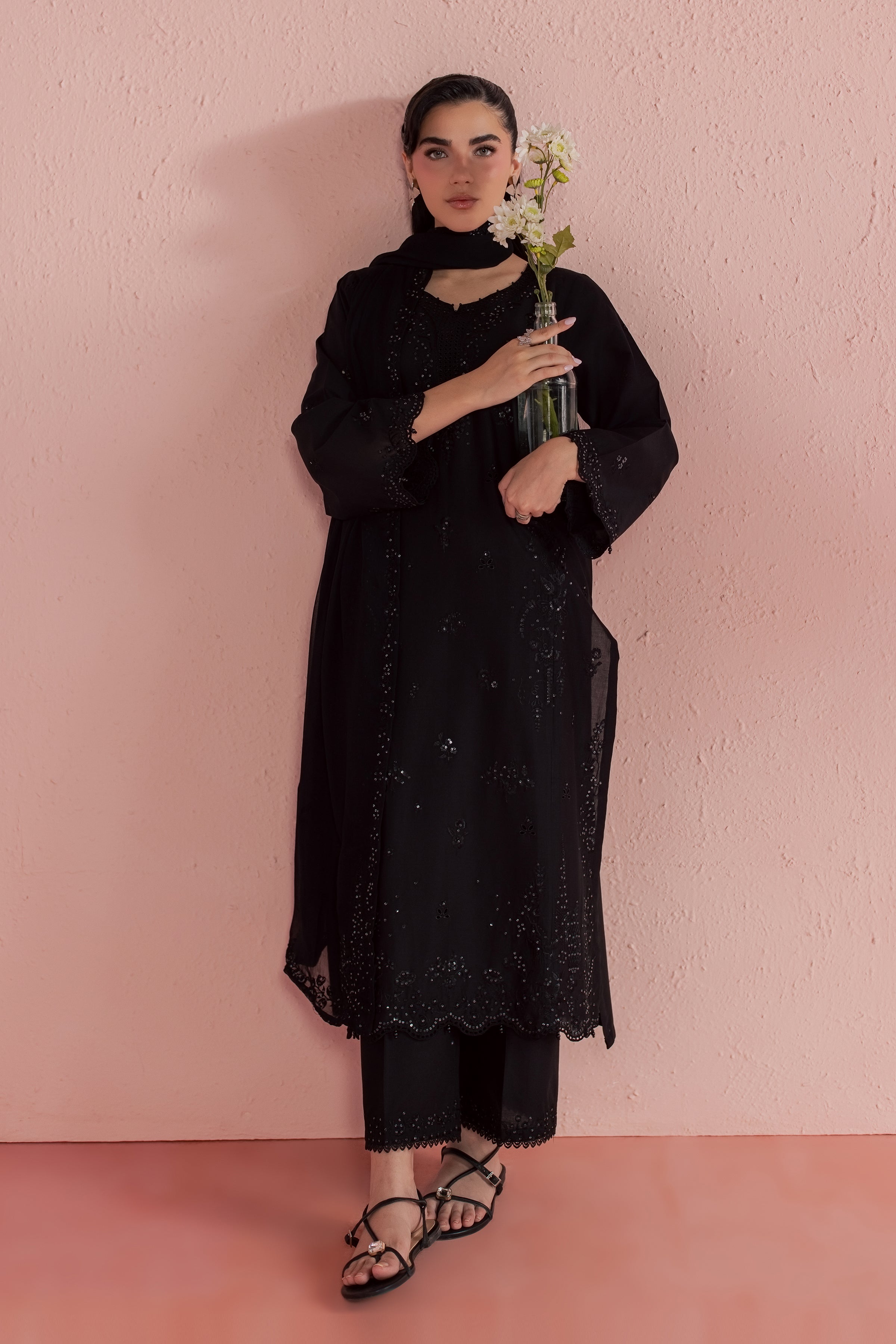  Surma 3Pc - Embroidered Lawn Dress BATIKSS26  BATIK   XS / Black / Pima Lawn-S / Black / Pima Lawn-M / Black / Pima Lawn-L / Black / Pima Lawn-XL / Black / Pima Lawn