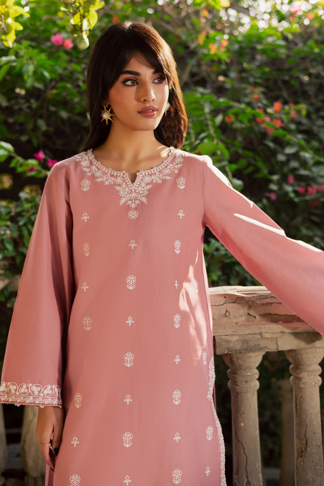  Sylvia 2Pc - Embroidered Khaddar Dress BATIK WINTER PRET 2025  BATIK   XS / Tea pink / Khaddar-S / Tea pink / Khaddar-M / Tea pink / Khaddar-L / Tea pink / Khaddar-XL / Tea pink / Khaddar