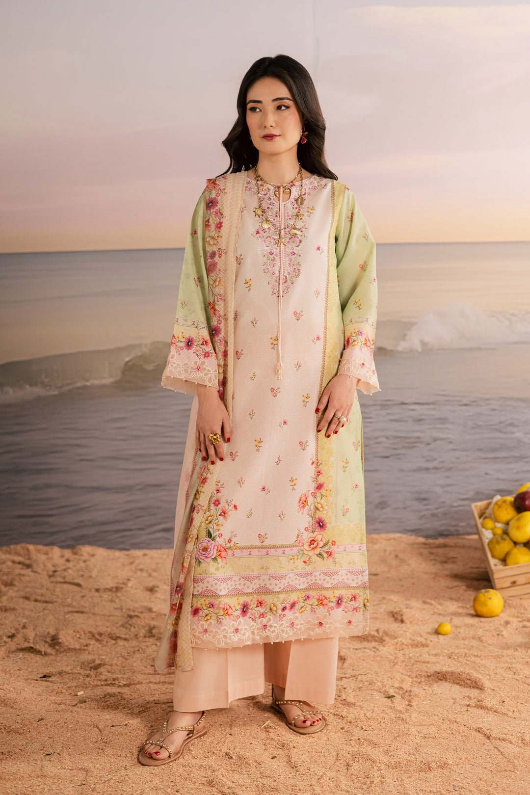  Syrus 3Pc - Printed Lawn Dress BATIKSS26  BATIK   XS / Pink / Lawn-S / Pink / Lawn-M / Pink / Lawn-L / Pink / Lawn-XL / Pink / Lawn