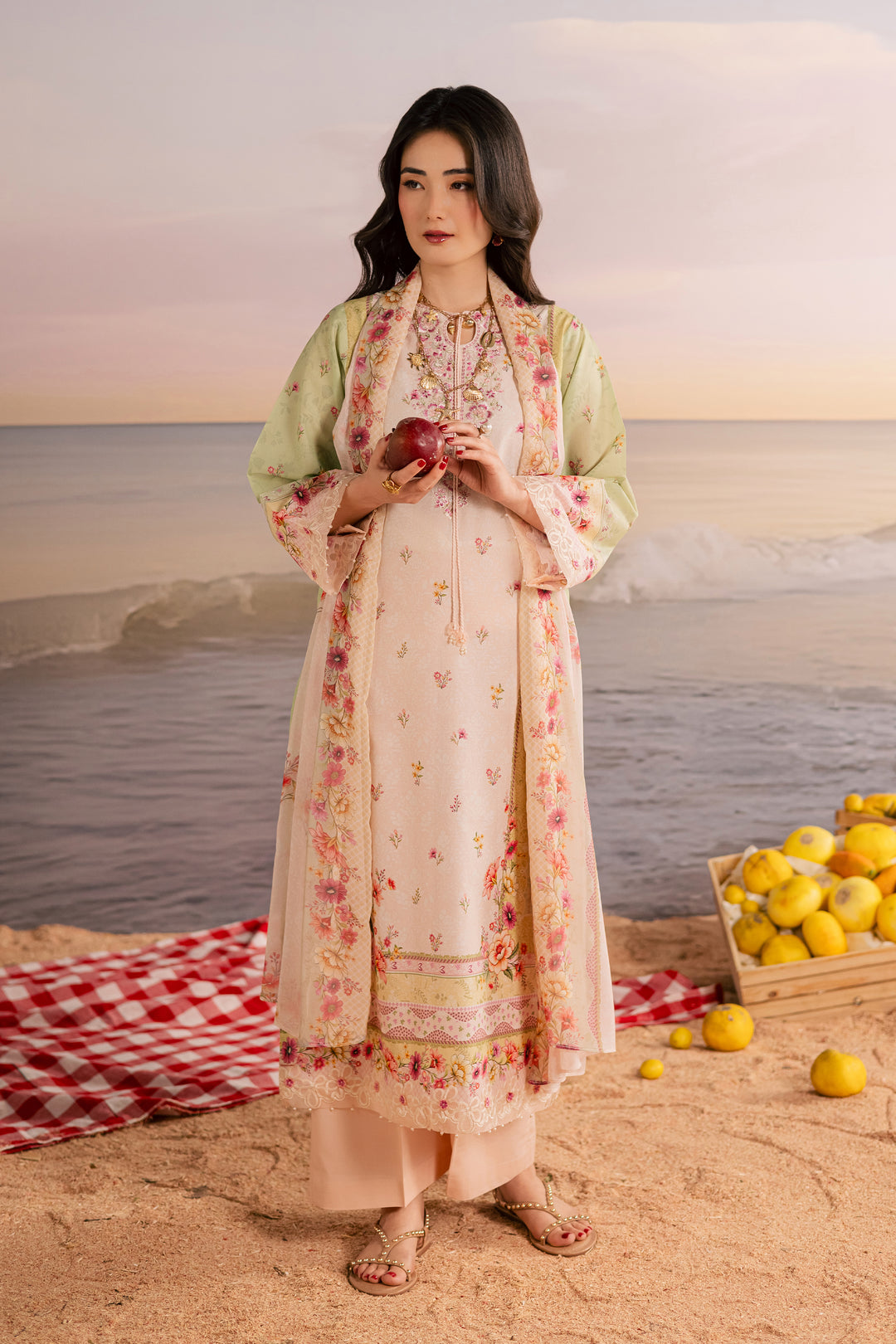 Syrus 3Pc - Printed Lawn Dress BATIKSS26  BATIK   XS / Pink / Lawn-S / Pink / Lawn-M / Pink / Lawn-L / Pink / Lawn-XL / Pink / Lawn