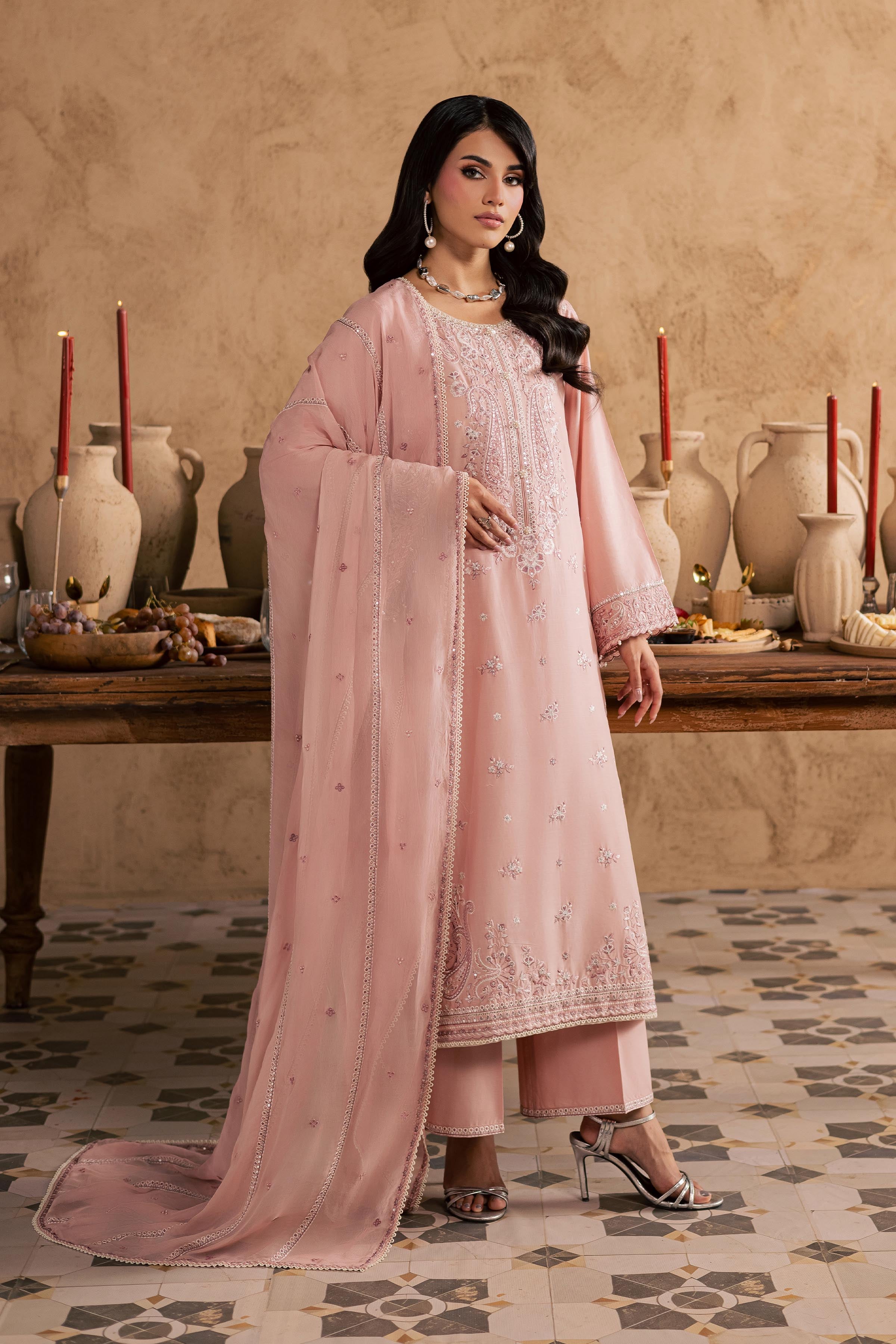 Taffy Aria 3Pc - Embroidered Festive Pret BATIKSS26  BATIK   XS / Candy Pink / Pima Lawn-S / Candy Pink / Pima Lawn-M / Candy Pink / Pima Lawn-L / Candy Pink / Pima Lawn-XL / Candy Pink / Pima Lawn