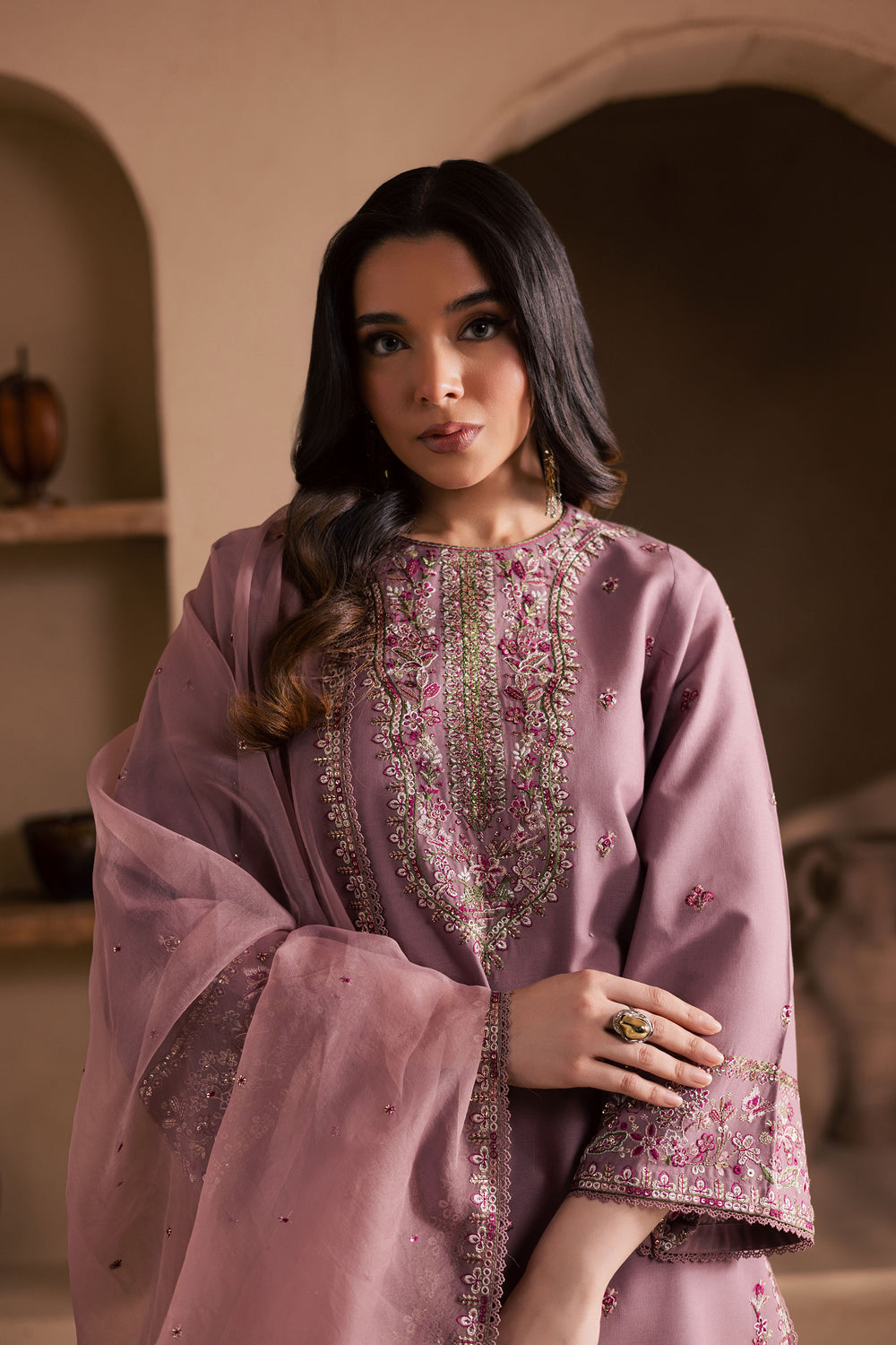  Tea Alyssa 3Pc - Embroidered Khaddar Dress BATIK WINTER PRET 2025  BATIK   XS / Onion / Khaddar-S / Onion / Khaddar-M / Onion / Khaddar-L / Onion / Khaddar-XL / Onion / Khaddar