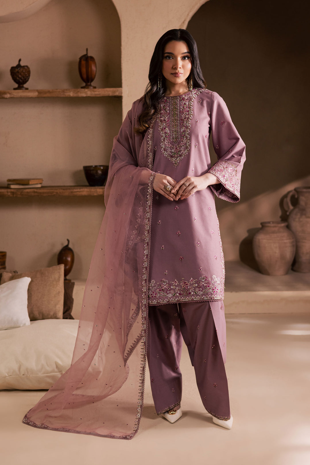  Tea Alyssa 3Pc - Embroidered Khaddar Dress BATIK WINTER PRET 2025  BATIK   XS / Onion / Khaddar-S / Onion / Khaddar-M / Onion / Khaddar-L / Onion / Khaddar-XL / Onion / Khaddar