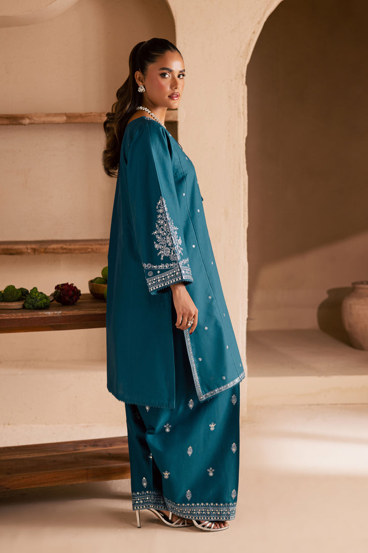  Teal Mahay 2Pc - Embroidered Khaddar Dress BATIK WINTER PRET 2025  BATIK   XS / Prussian / Khaddar-S / Prussian / Khaddar-M / Prussian / Khaddar-L / Prussian / Khaddar-XL / Prussian / Khaddar