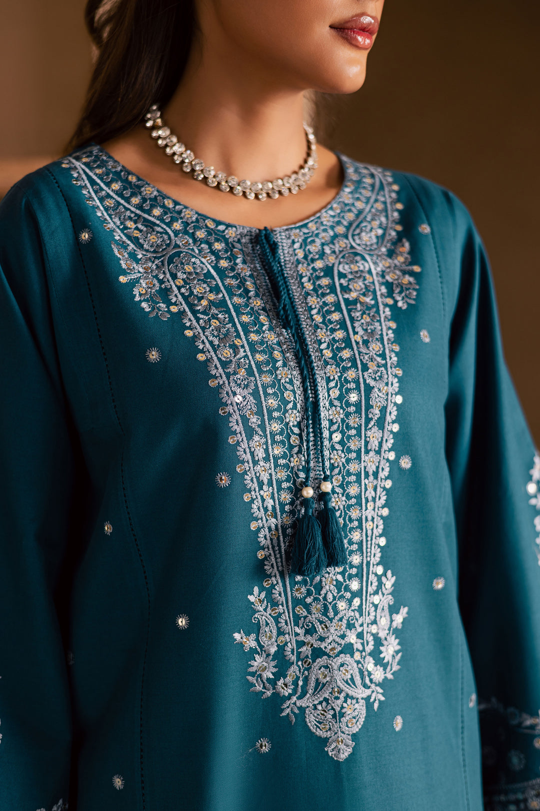  Teal Mahay 2Pc - Embroidered Khaddar Dress BATIK WINTER PRET 2025  BATIK   XS / Prussian / Khaddar-S / Prussian / Khaddar-M / Prussian / Khaddar-L / Prussian / Khaddar-XL / Prussian / Khaddar