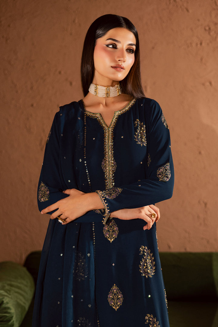  Teal Oasis 3Pc- Festive Luxe Pret BATIKSTUDIO2025  BATIK   S / Teal / Georgette-M / Teal / Georgette-L / Teal / Georgette