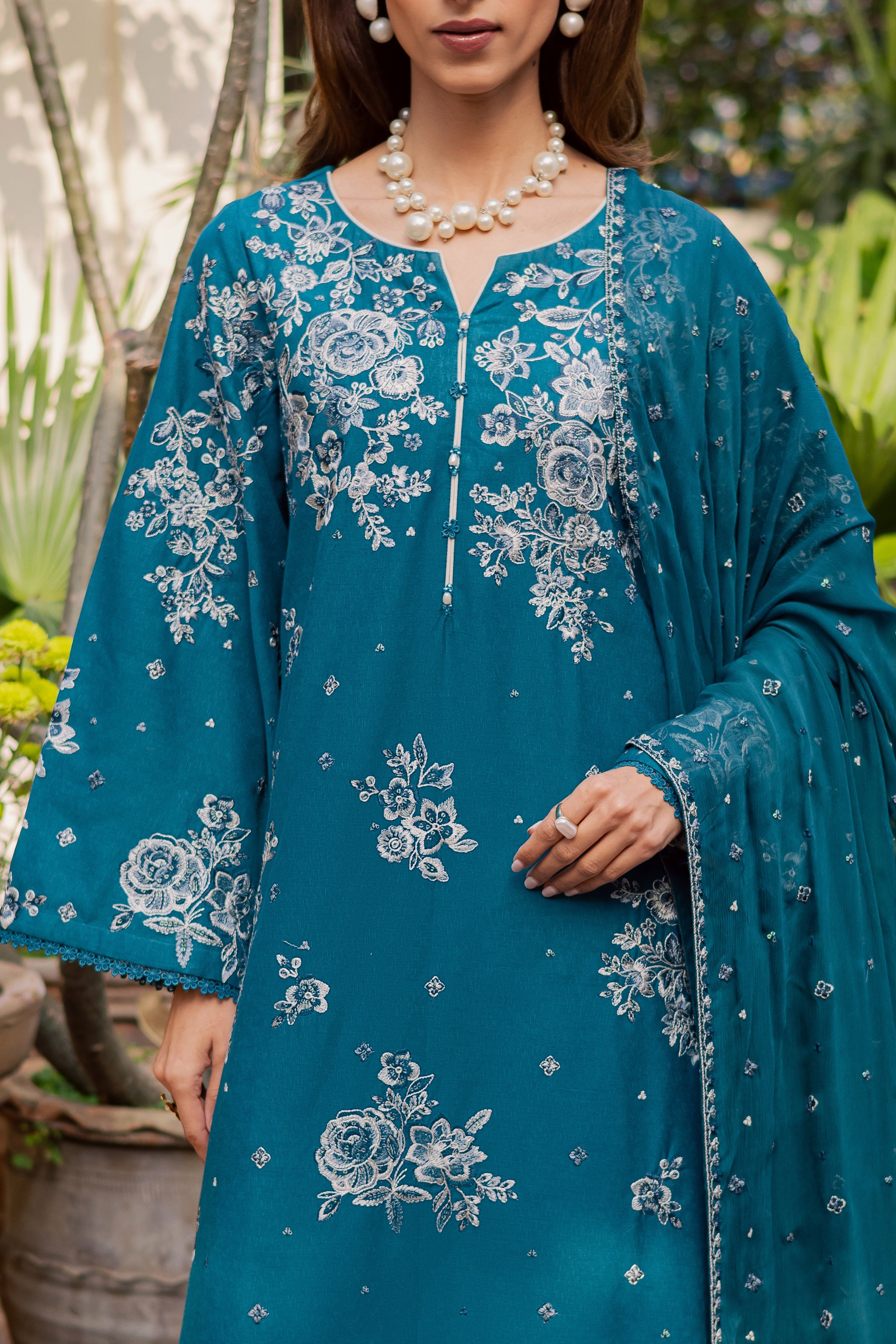  Teal Ocean 3Pc - Embroidered Festive Pret BATIK WINTER PRET 2025  BATIK   XS / Teal / Textured Cotton-S / Teal / Textured Cotton-M / Teal / Textured Cotton-L / Teal / Textured Cotton-XL / Teal / Textured Cotton