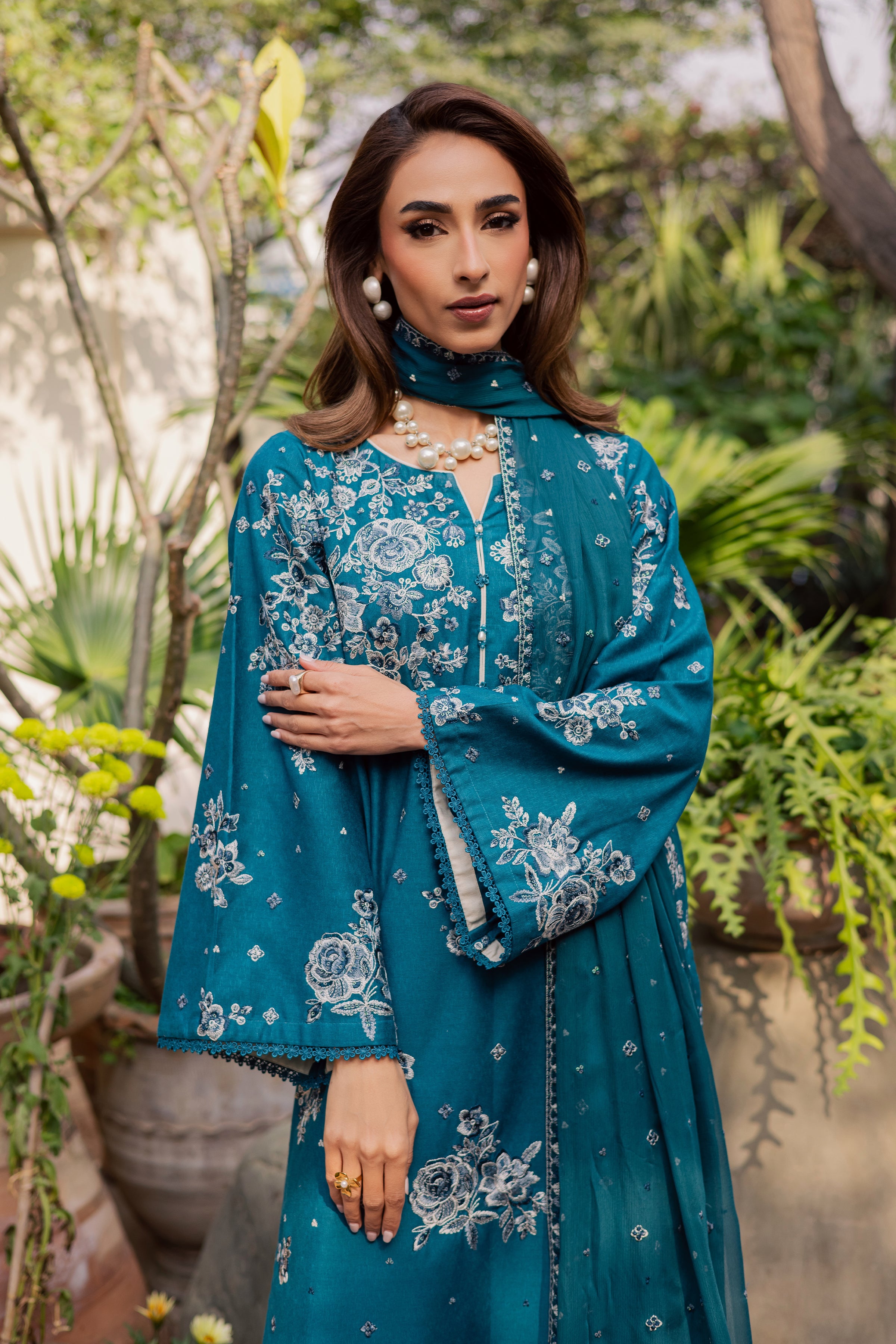  Teal Ocean 3Pc - Embroidered Festive Pret BATIK WINTER PRET 2025  BATIK   XS / Teal / Textured Cotton-S / Teal / Textured Cotton-M / Teal / Textured Cotton-L / Teal / Textured Cotton-XL / Teal / Textured Cotton