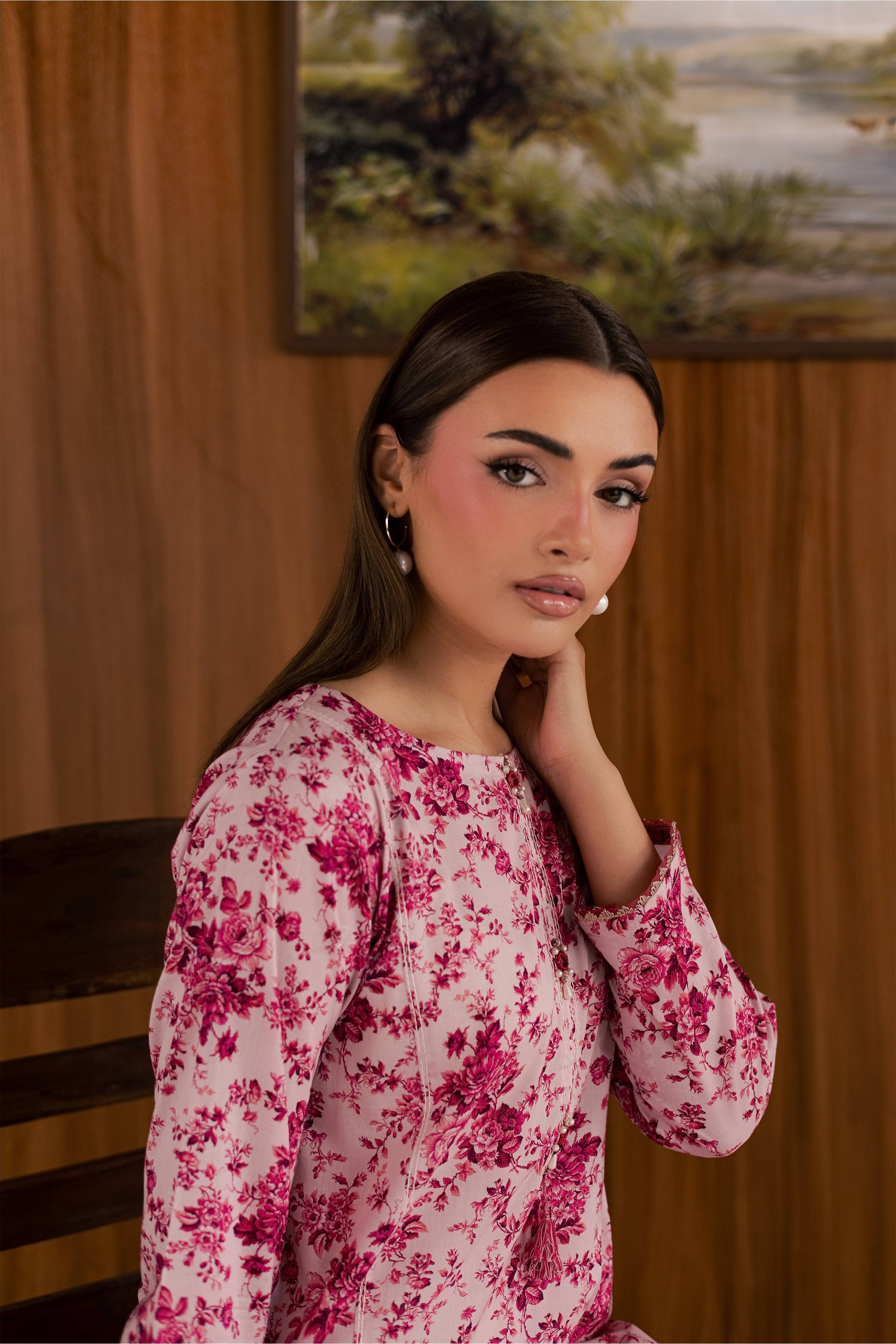  Tina 2Pc - Printed Lawn Dress BATIKSS26  BATIK   XS / Pink / Lawn-S / Pink / Lawn-M / Pink / Lawn-L / Pink / Lawn-XL / Pink / Lawn